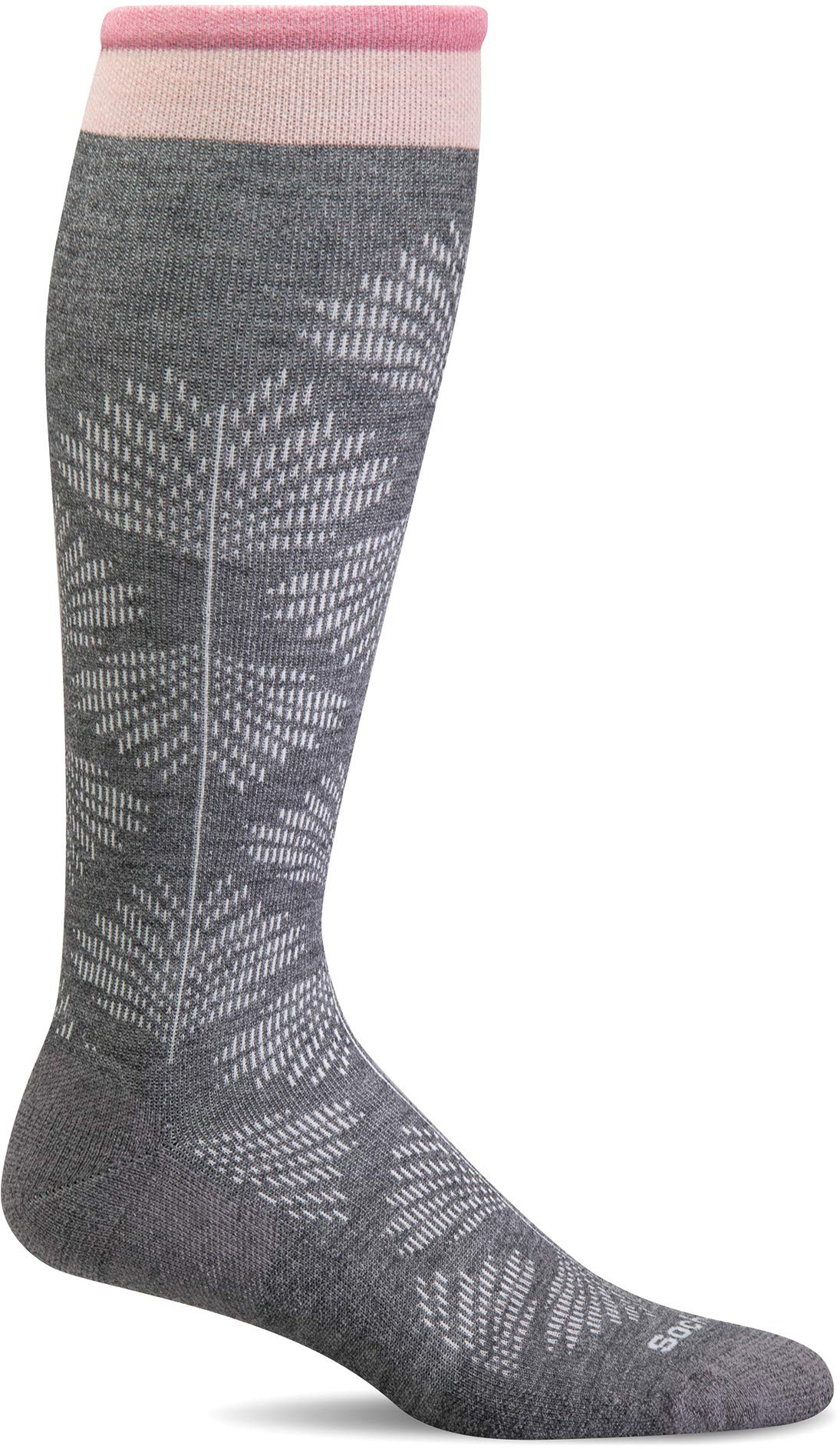 Sockwell Women's Full Floral Moderate Graduated Compression Sock Wide Calf Fit