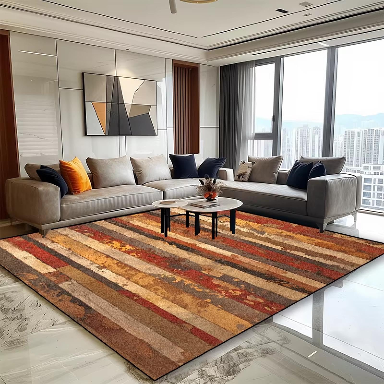 Tapis de sol moderne antidérapant 100x140 pour table basse