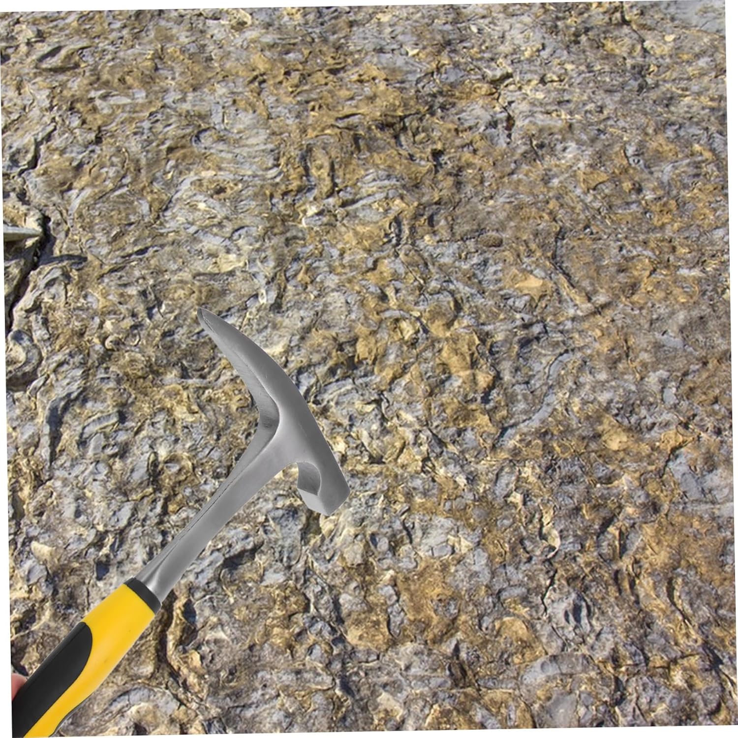 Gadpiparty Multi-purpose Geological Hammer with Shock Absorption for Surveys and Geological Exploration for Outdoor Use Lightweight Construction