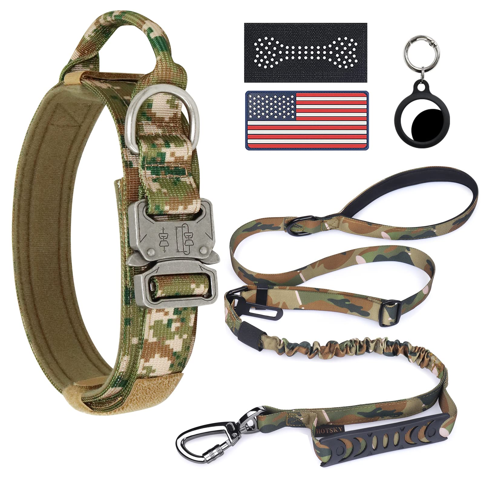 Buy Hotsky Dog Collar and Leash, Adjustable Training Airtag Dog Collar