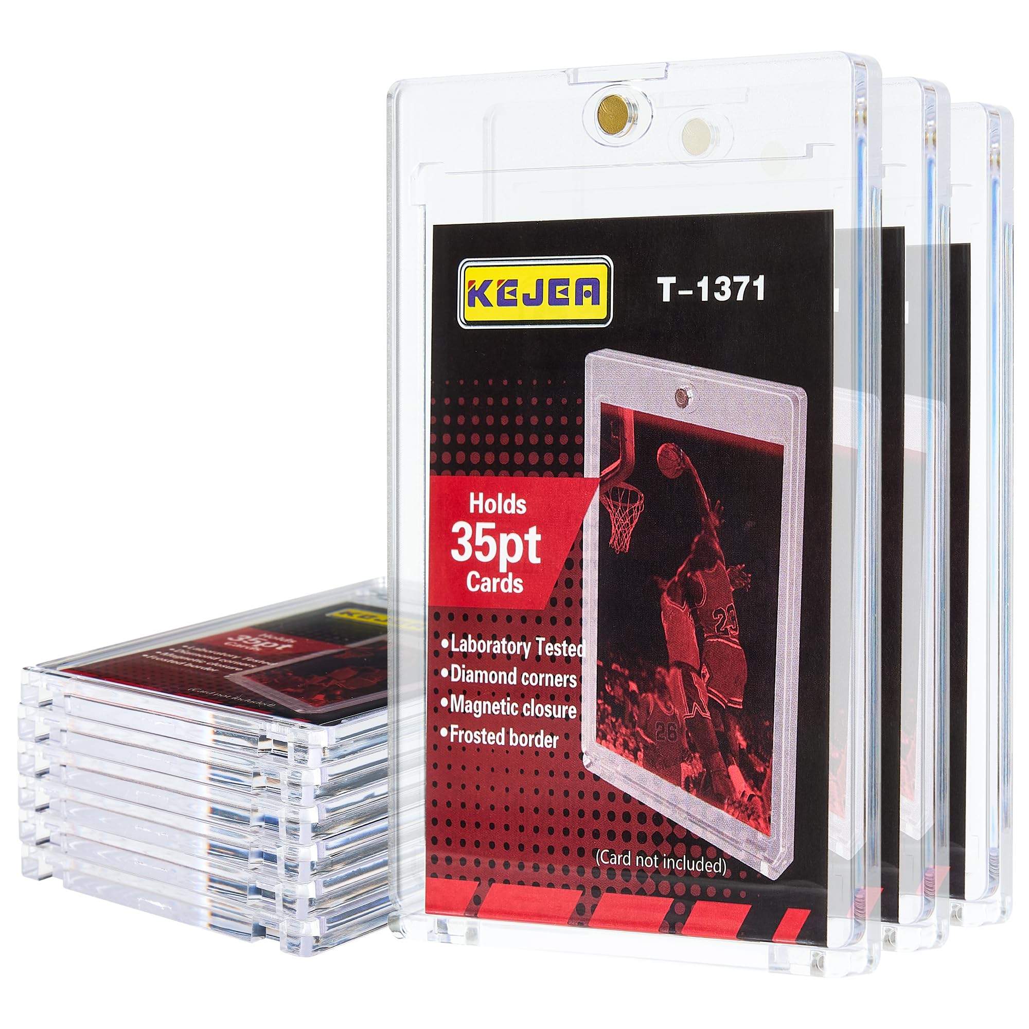 Magnetic Card Holder 12 Pack, 35pt Trading Card Display Case, UV Resistant Acrylic Protector