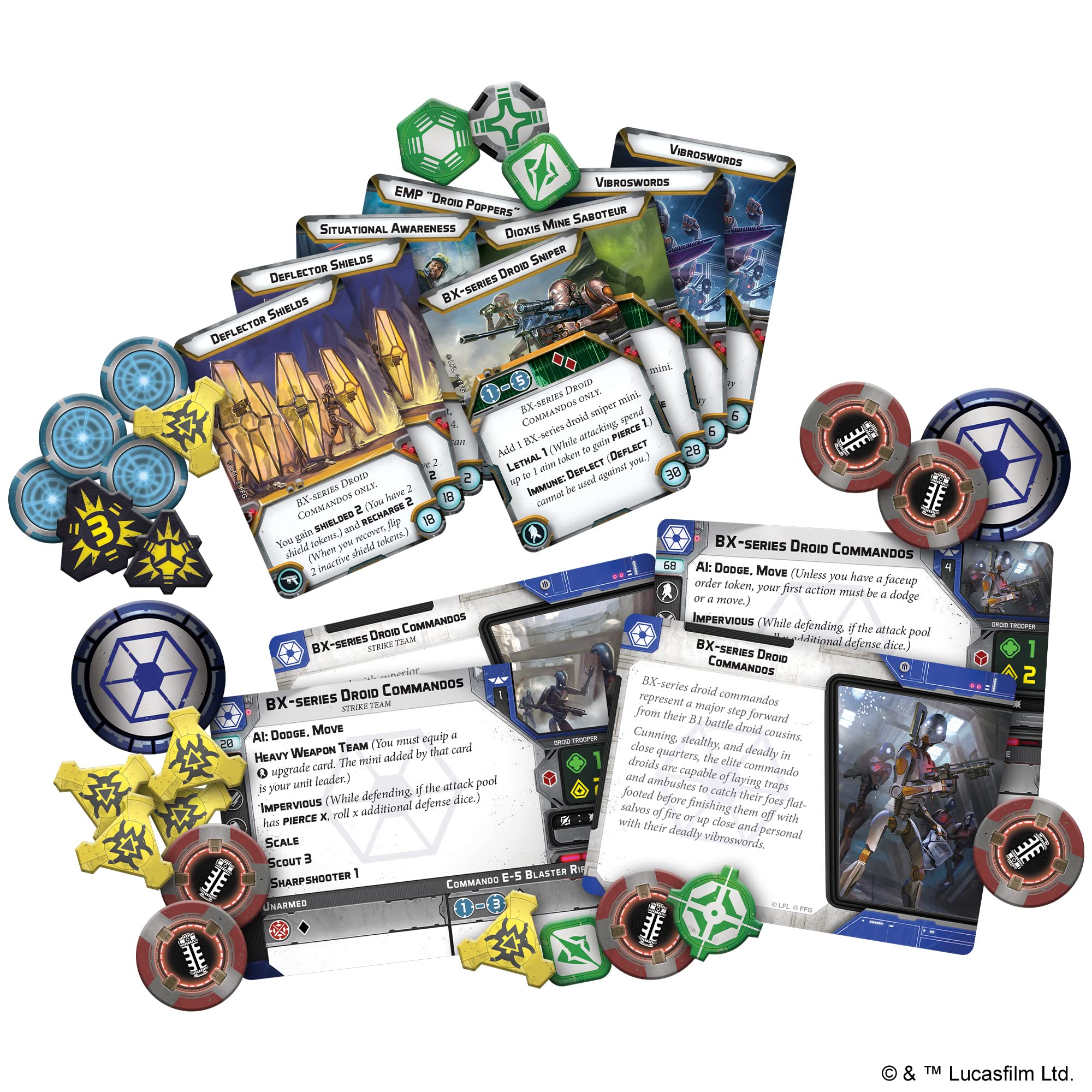 Atomic Mass Games, Star Wars Legion: Separatist Alliance Expansions: BX-series Droid Commandos Unit, Unit Expansion, Miniatures Game, Ages 14+, 2 Players, 90 Minutes Playing Time