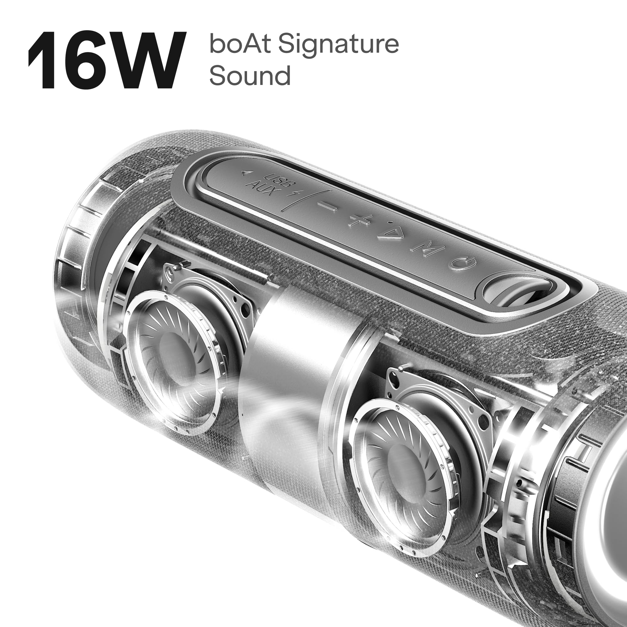 boAt Stone 350 Pro Plus Bluetooth Speaker - Titanium Grey -4 boAt Stone 350 Pro Plus Bluetooth Speaker - Titanium Grey -4