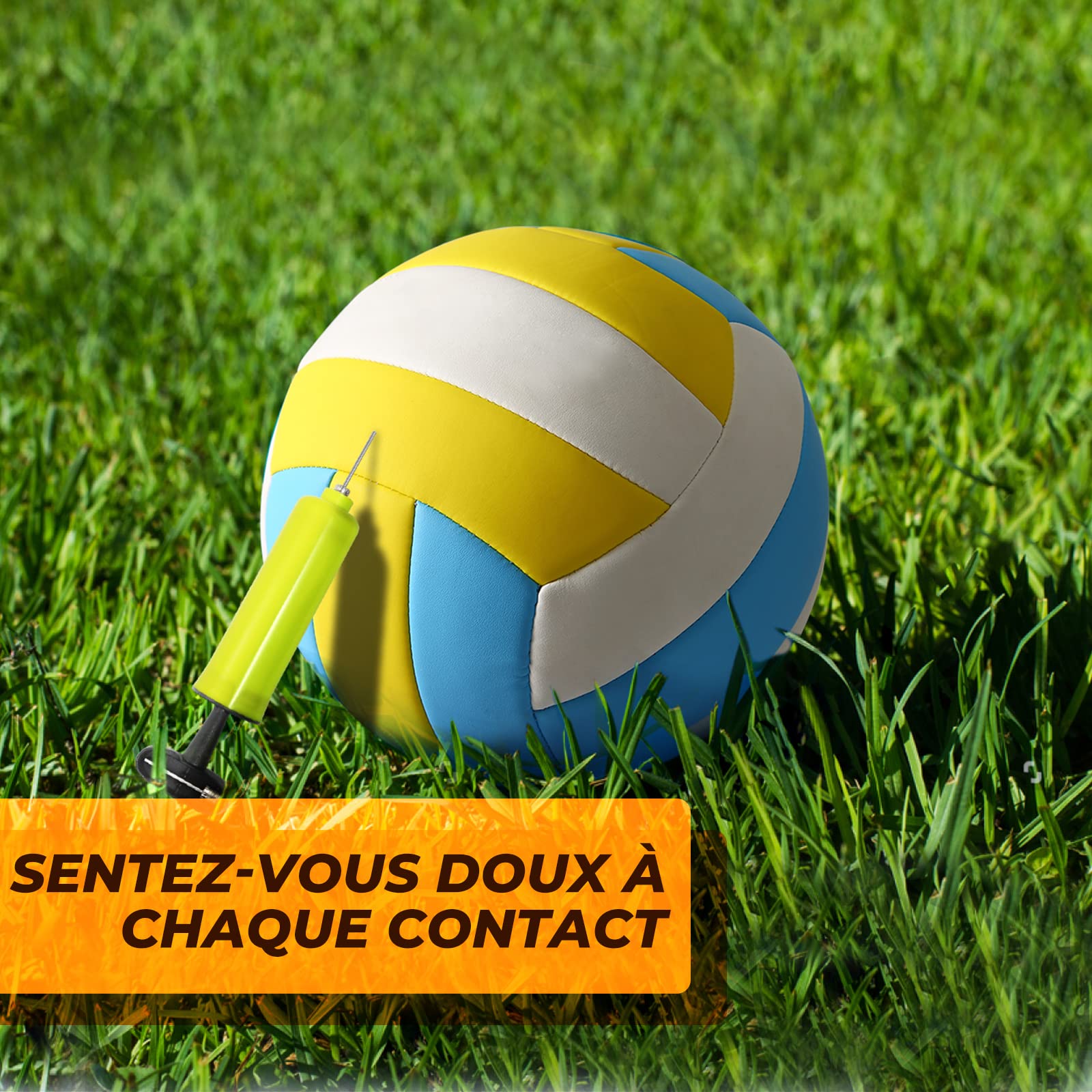 9,75 m x 0,9 m rete da pallavolo professionale all'aperto giardino con pali in acciaio regolabile in altezza, rete in nylon resistente, pallone da pallavolo in PU e borsa per il trasporto