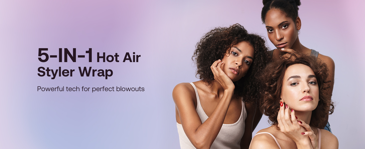 Amazon.com : 5-in-1 Hot Air Styler Wrap, High-Speed Hair Dryer