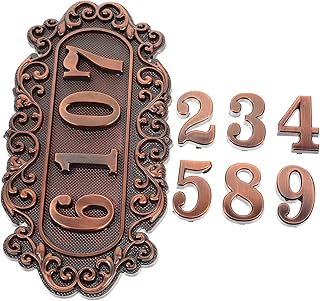 Uonlytech Dormitory Door Plate Apartment Number Doorplate 1 Set of Plastic Number Doorplate Decorative Embossment Doorplate Number Sign Door Number Plate Hotel