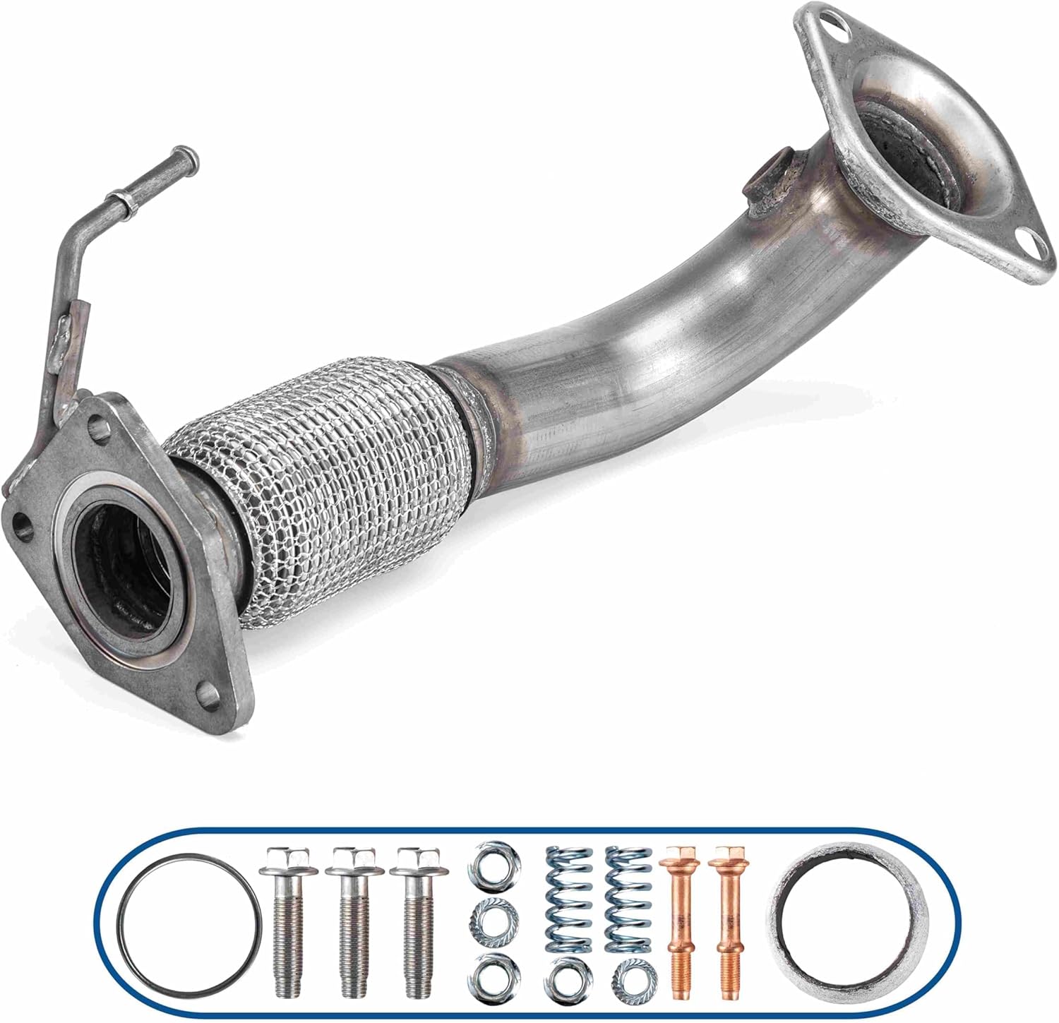 Exhaust Muffler Flex Pipe Stainless Steel compatible with 2003-2007 Honda Accord 2.4L,52349
