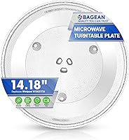 Vista 1 de Reemplazo de placa giratoria de microondas de 14 1/8 pulgadas para microondas Whirlpool de vidrio - Reemplaza exactamente la placa giratoria