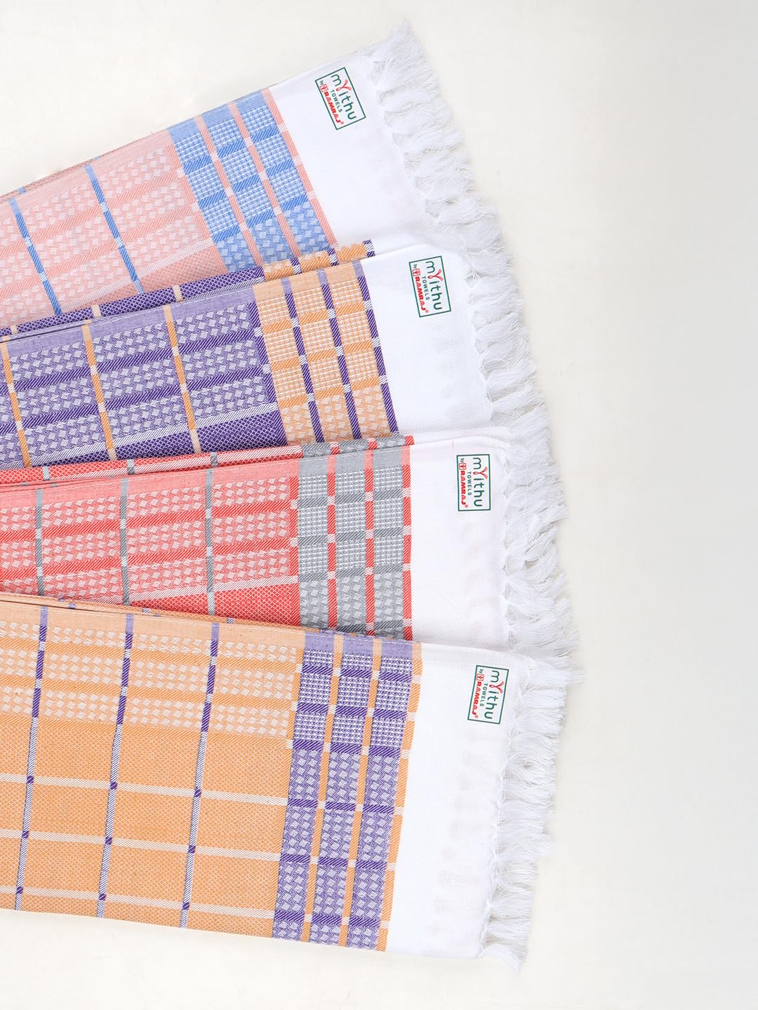 RAMRAJ Cotton Bath Towels - Assorted Colors (Pack of 2) -3