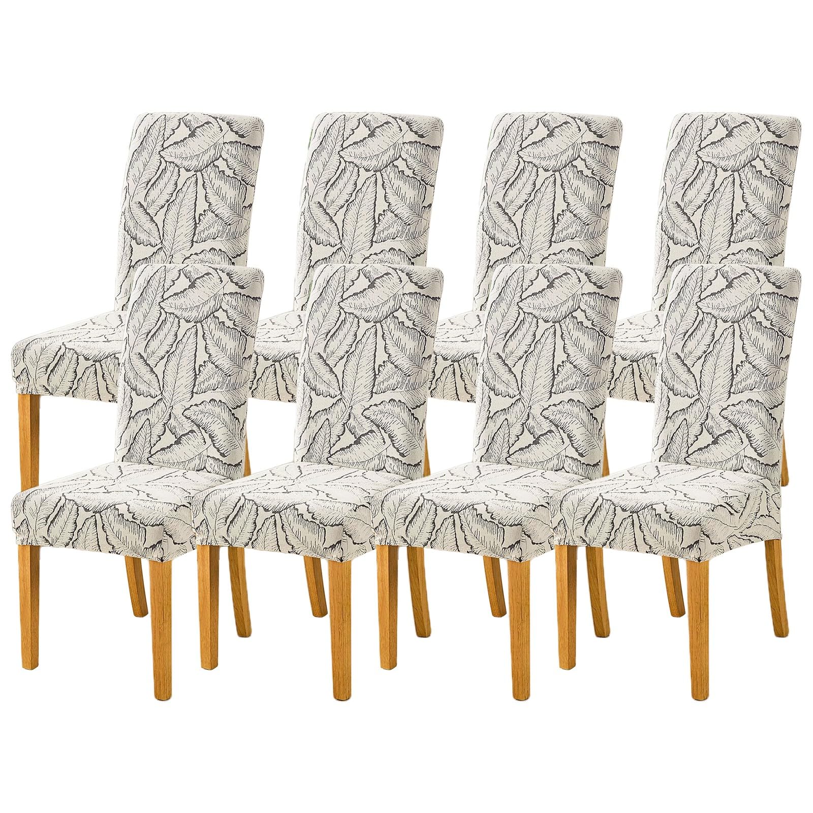 Kitegrese Army Green Dining Chair Cover Modern High Stretch Jacquard Dining Chair Slipcover For Kitchen Hotel Restaurant(,8)
