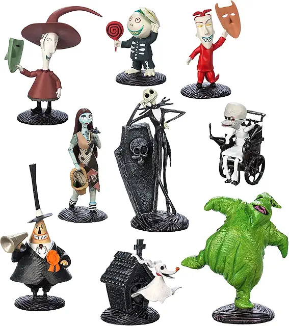 Disney Nightmare Before Christmas Figurine Playset with 9 Characters