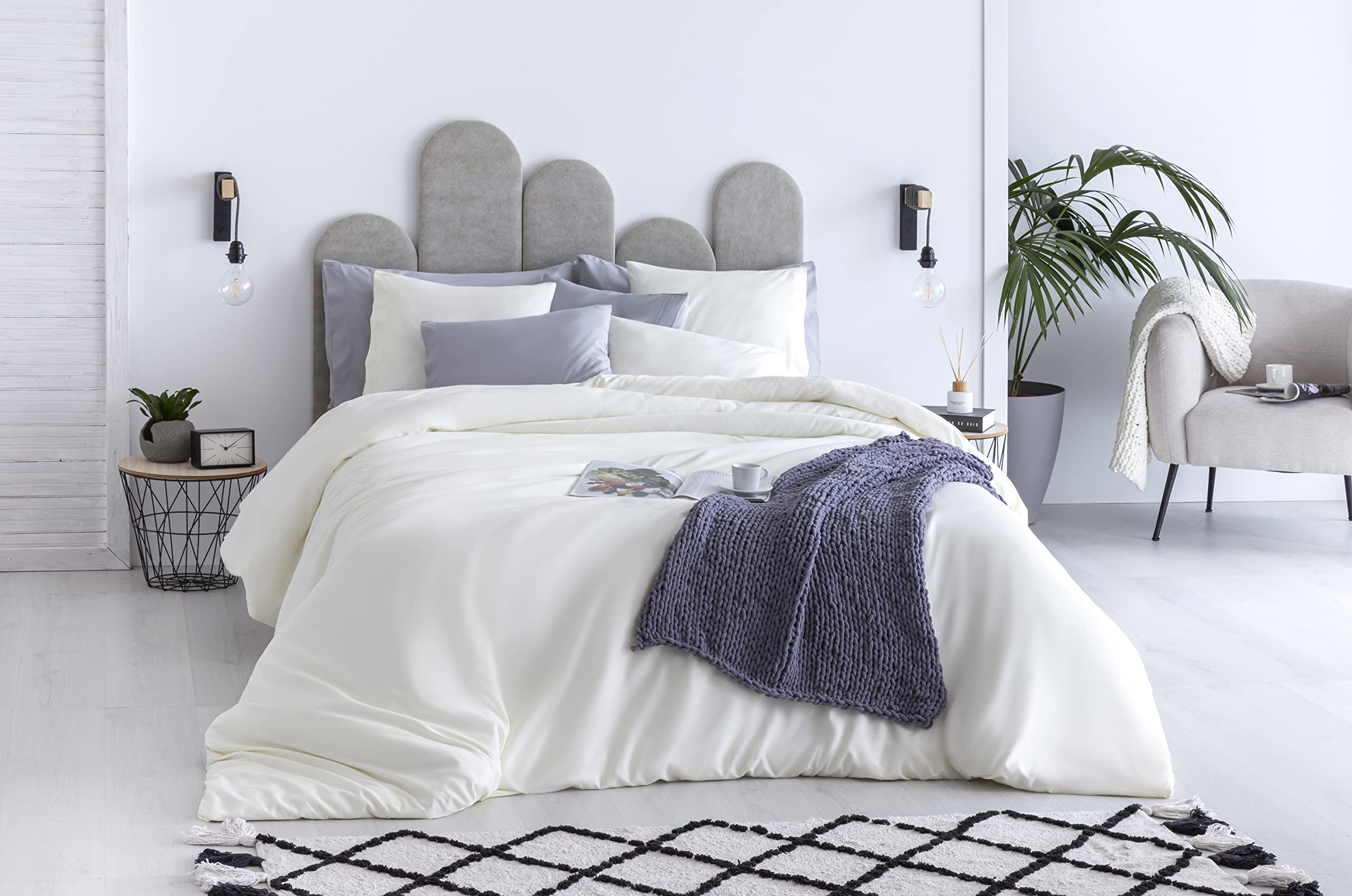 Todocama Set copripiumino in microfibra extra morbido al tatto. (Beig - Letto 160/180-240x220cm).