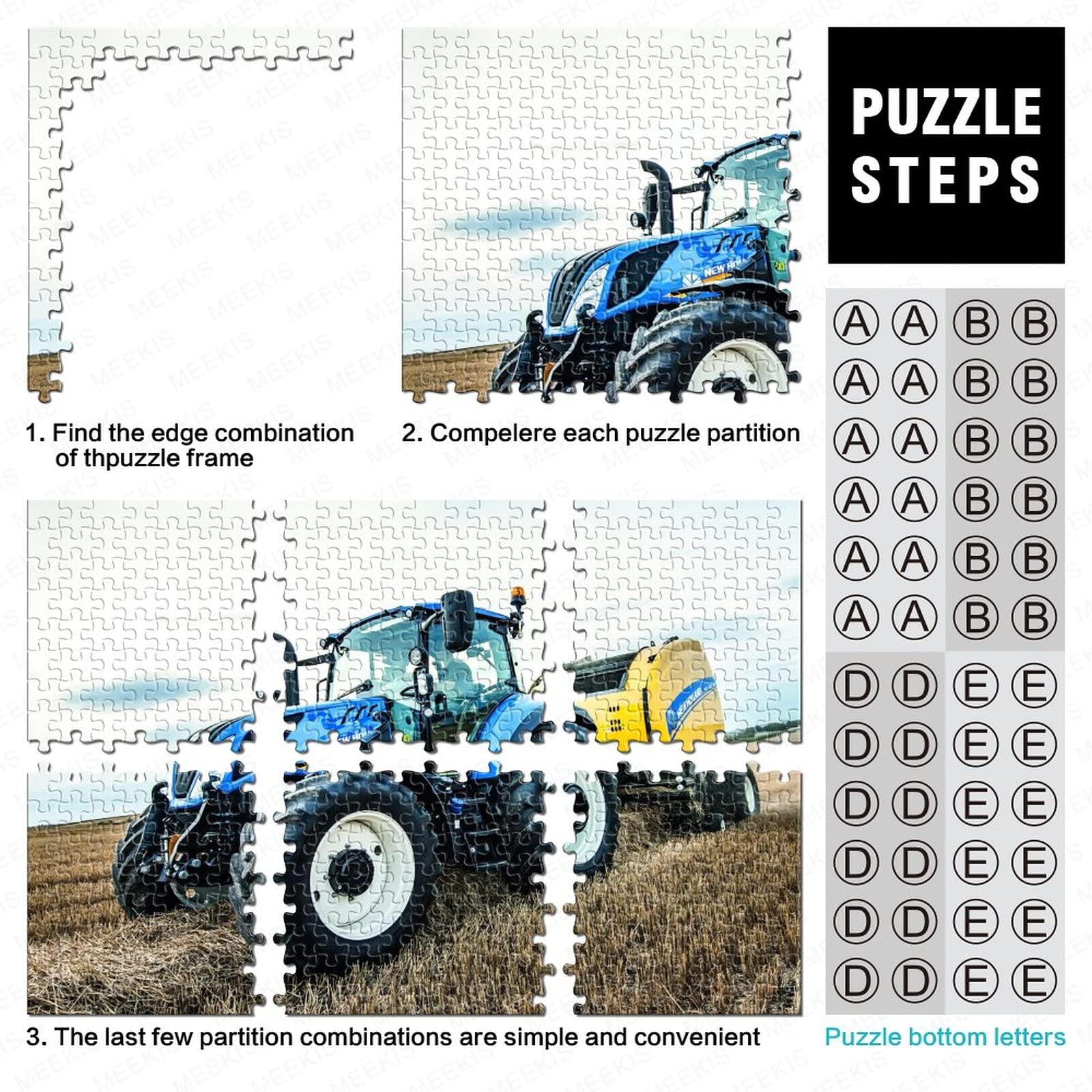Puzzle 1000 Pezzi Trattore - Per Adulti E Ragazzi, Stampa Alta Qualità 70x50 Cm, Gioco Educativo E Rilassante