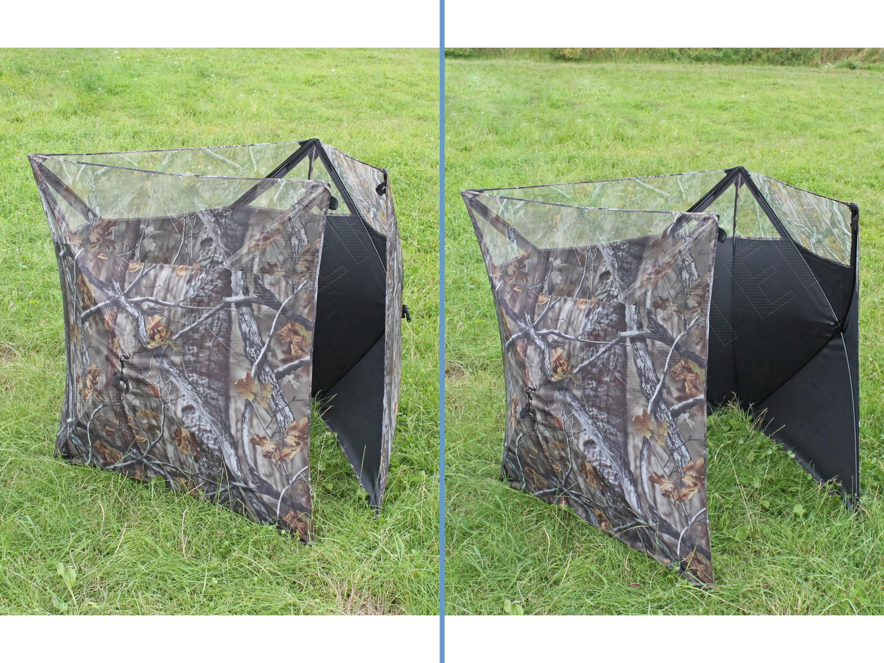 SUTTER Faltbarer mobiler Tarnstand, 125x375cm, 3-seitiges Camouflage Tarnzelt für Naturfotografie, Jagd und Tierbeobachtung, Quick-Up Tarnschirm inkl. Transporttasche