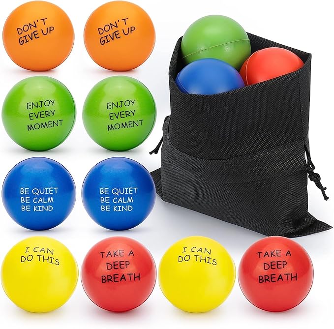 10 Pack Motivational Stress Balls for Adults Stress Relief Balls for