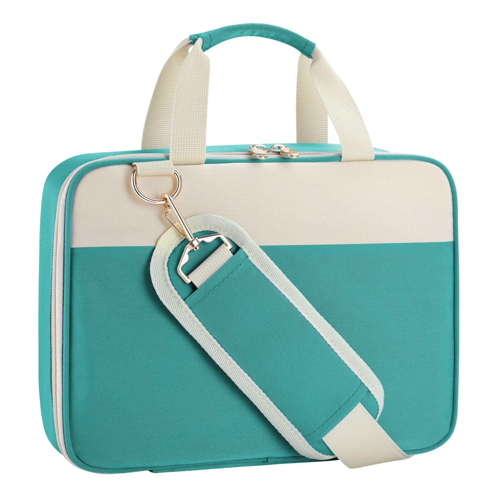 Photo 1 of Bible Covers for Women - Large Size Bible Carrying Case, Church Bible Bag with Padded Handle, Adjustable Shoulder Strap, and Zippered Pockets, Perfect Gifts for Church Religious Teal