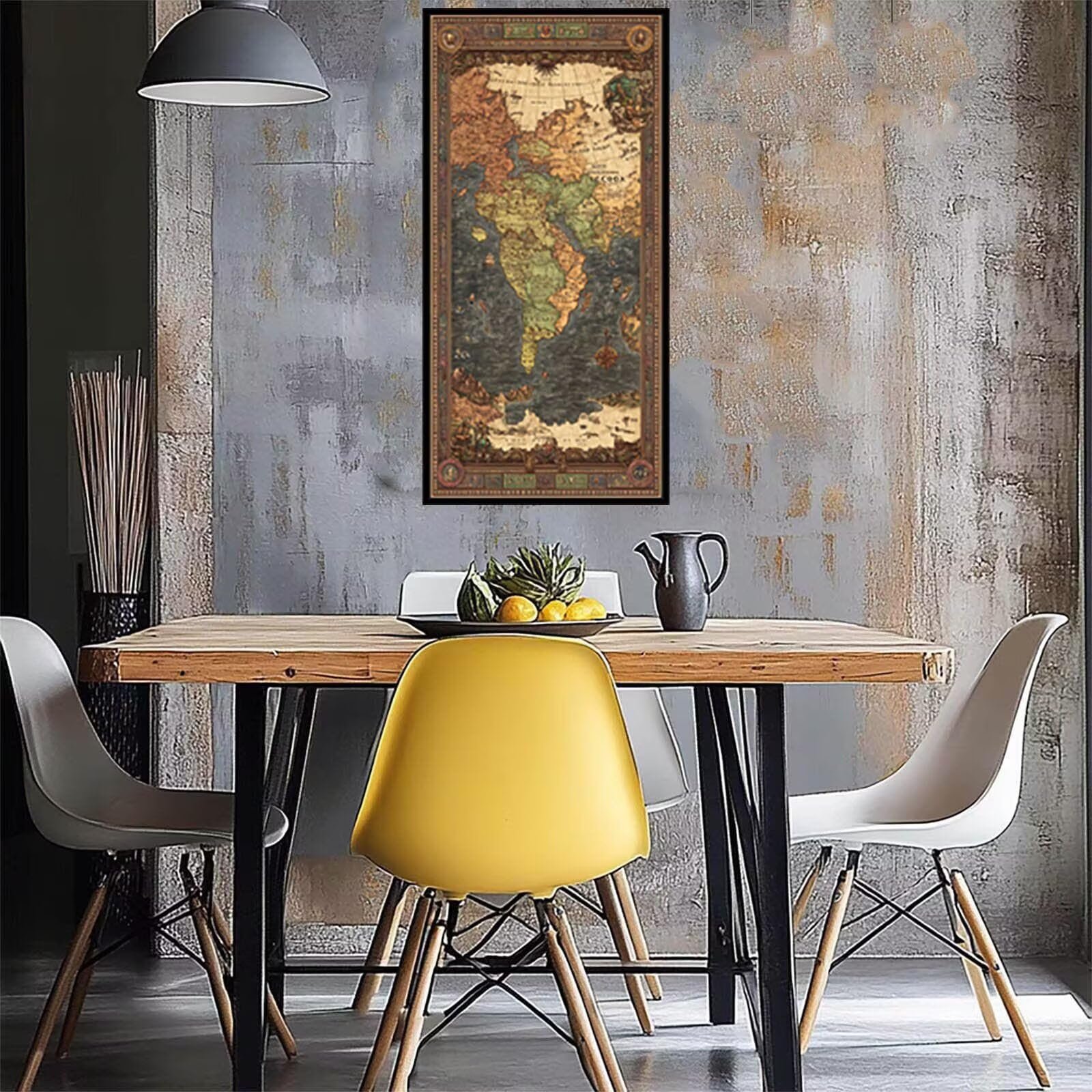 Diamentowe malowanie Mapa świata DIY Dorośli Zestaw do malowania diamentowego Haft krzyżykowy Afryka Diamentowe malowanie Dzieci 70 x 140 cm, Diamentowe obrazy Dekoracja salonu Nowoczesny prezent GYL