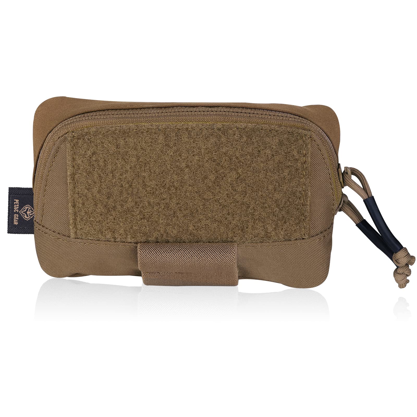 PETAC GEAR Tactical Molle Admin Pouch, Small Organizer Pocket for Tactical Vest/EDC Gun Belt/molle Platform (Coyote Brown)
