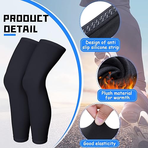 Miniatura 4 de Skylety 4 calentadores de piernas de compresión de ciclismo de longitud completa, calentadores térmicos deportivos para hombres y mujeres