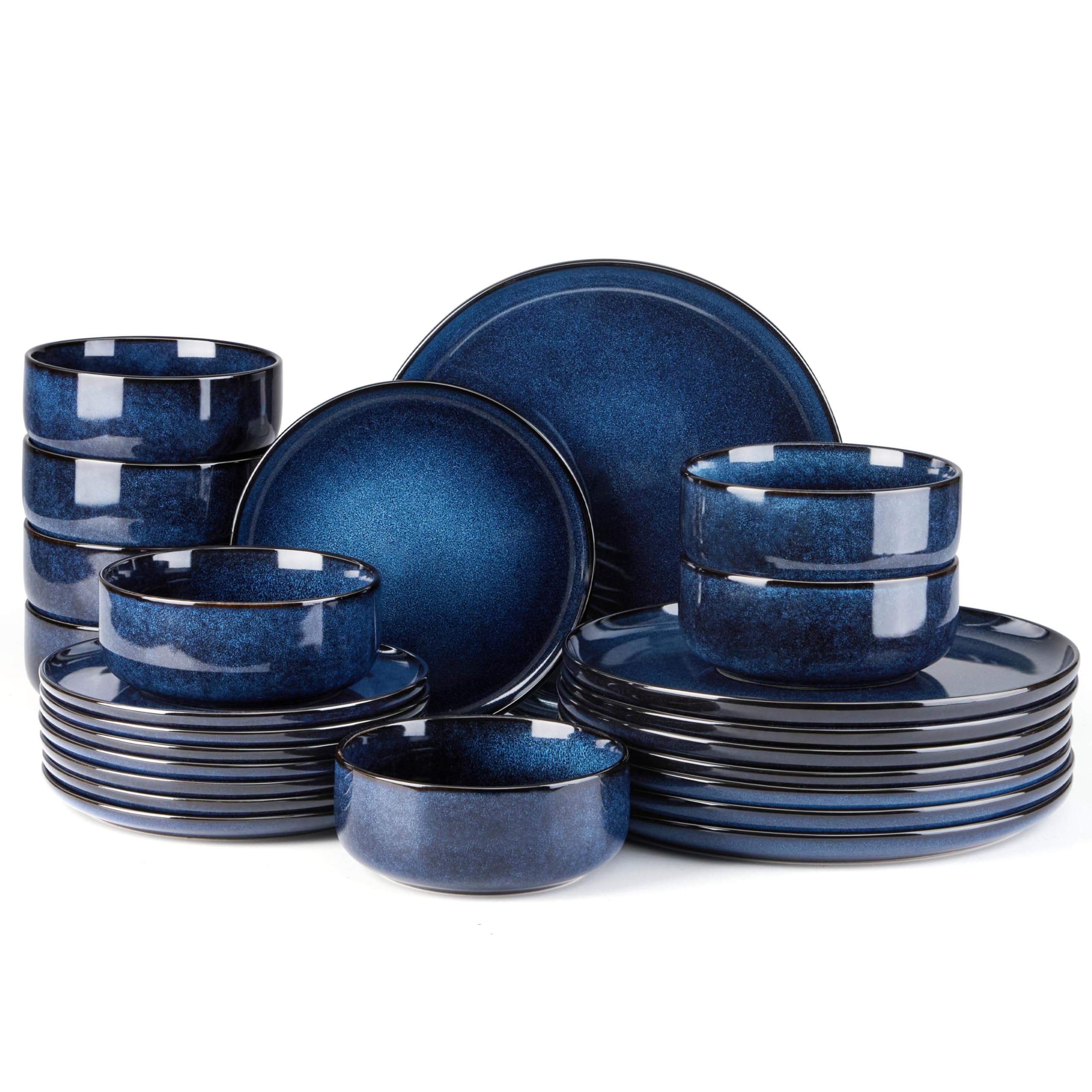 E-far Deep Sea Blue Dinnerware Set