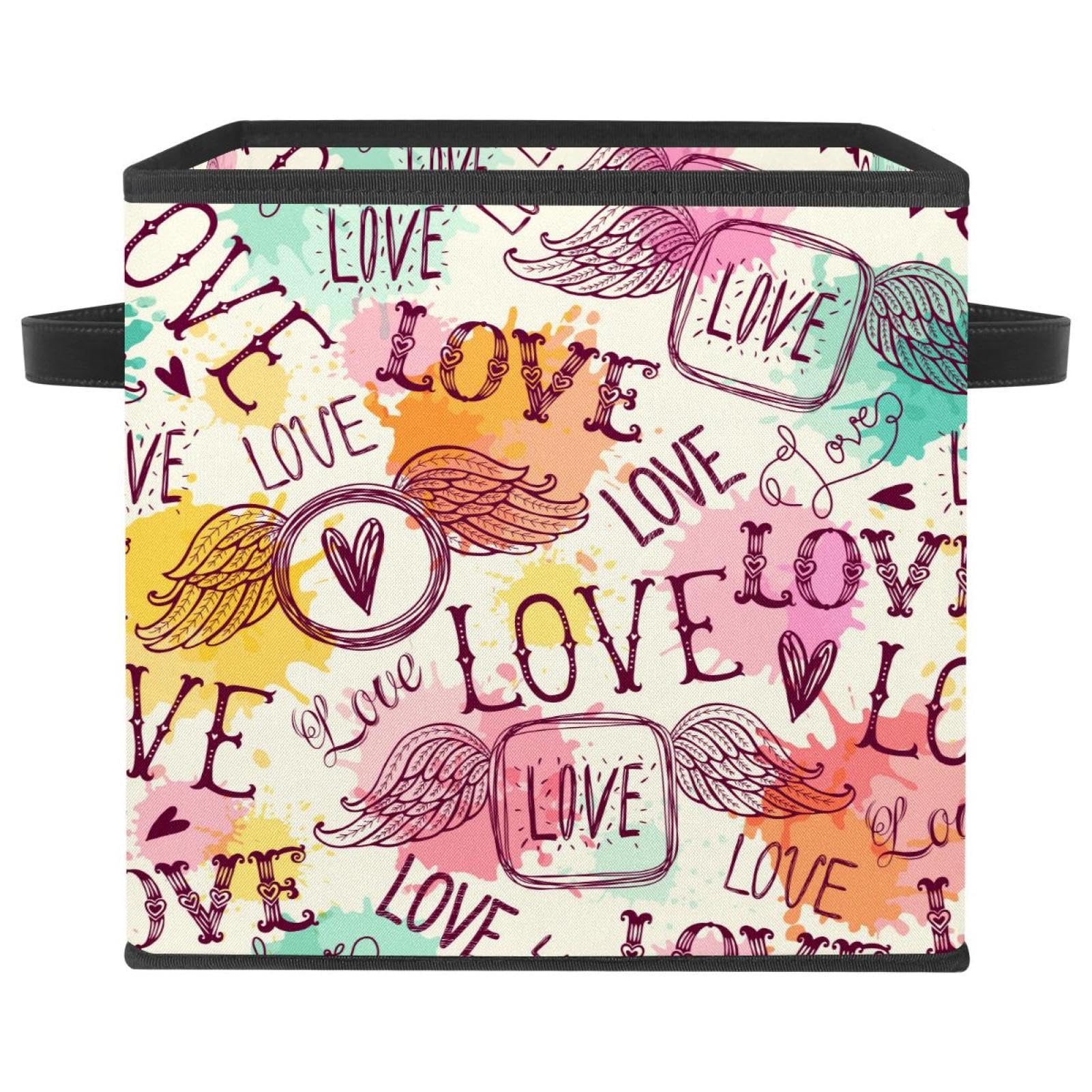 Boîte de rangement pliable cube en tissu pour ranger les vêtements et livres de la maison