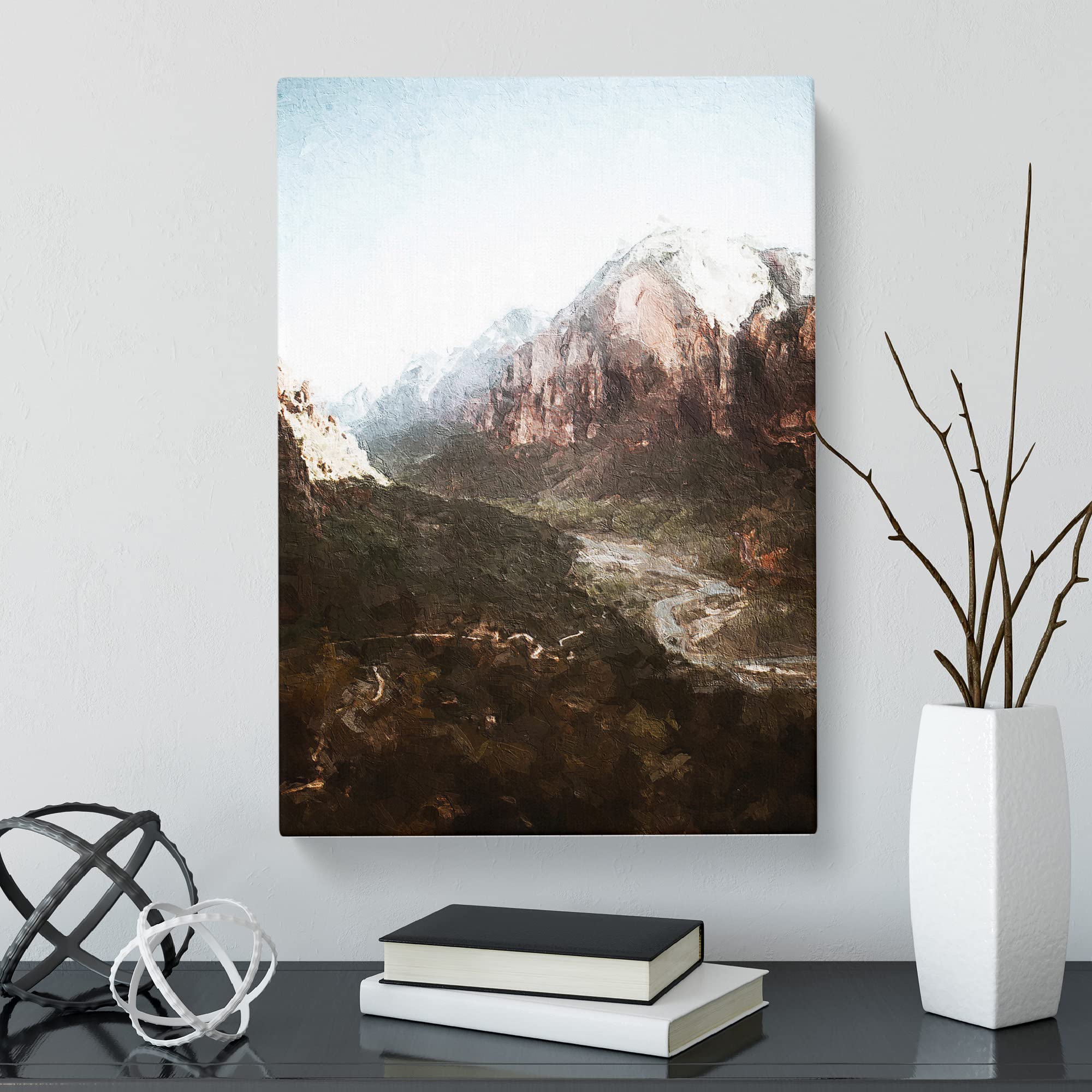 Angels Landing Trail In Zion National Park Utah Canvas Print, Mixed, 25L x 50W cm - Image 3