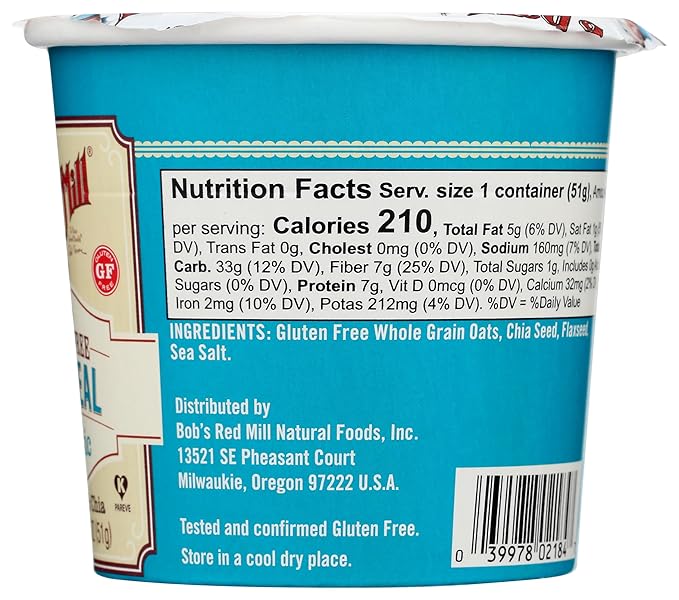 Bob's Red Mill Avena Clásica Sin Gluten, 1.81 Onza miniatura 9