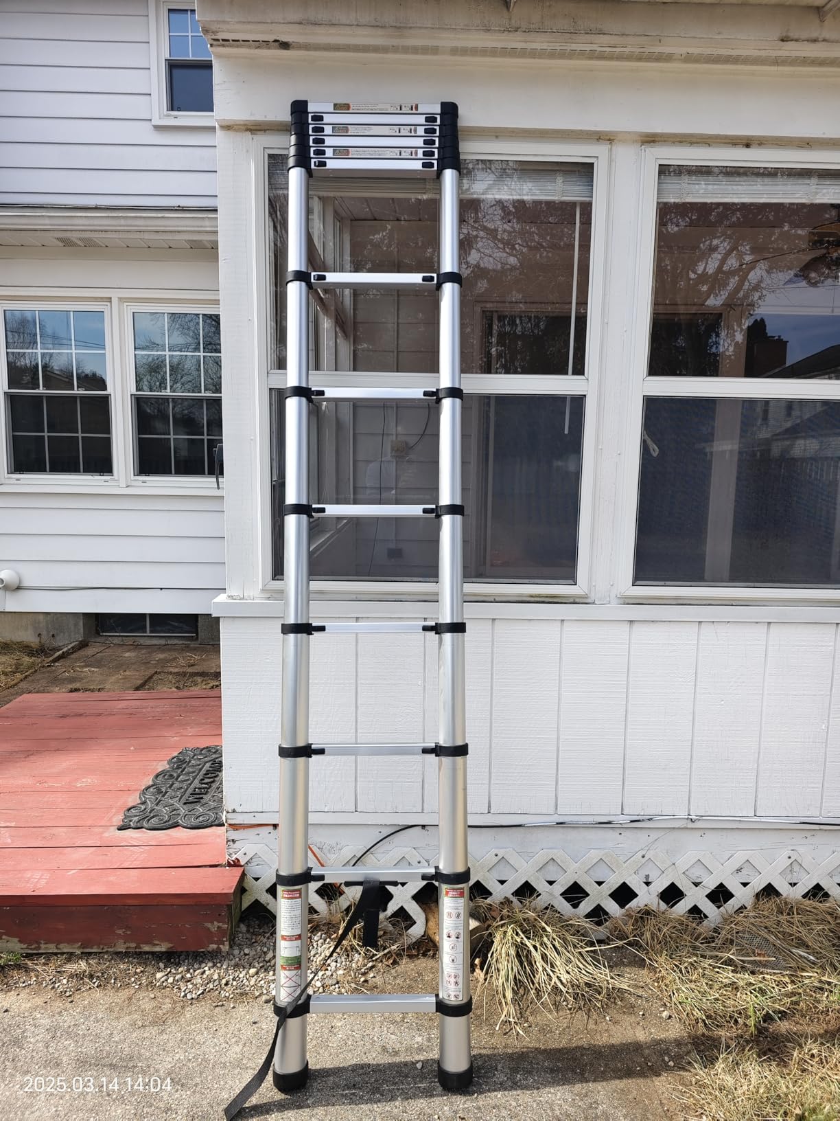 Échelle Télescopique Bm Tools 3.8m En Alu Avec Stabilisateur - Charge 150kg photo review