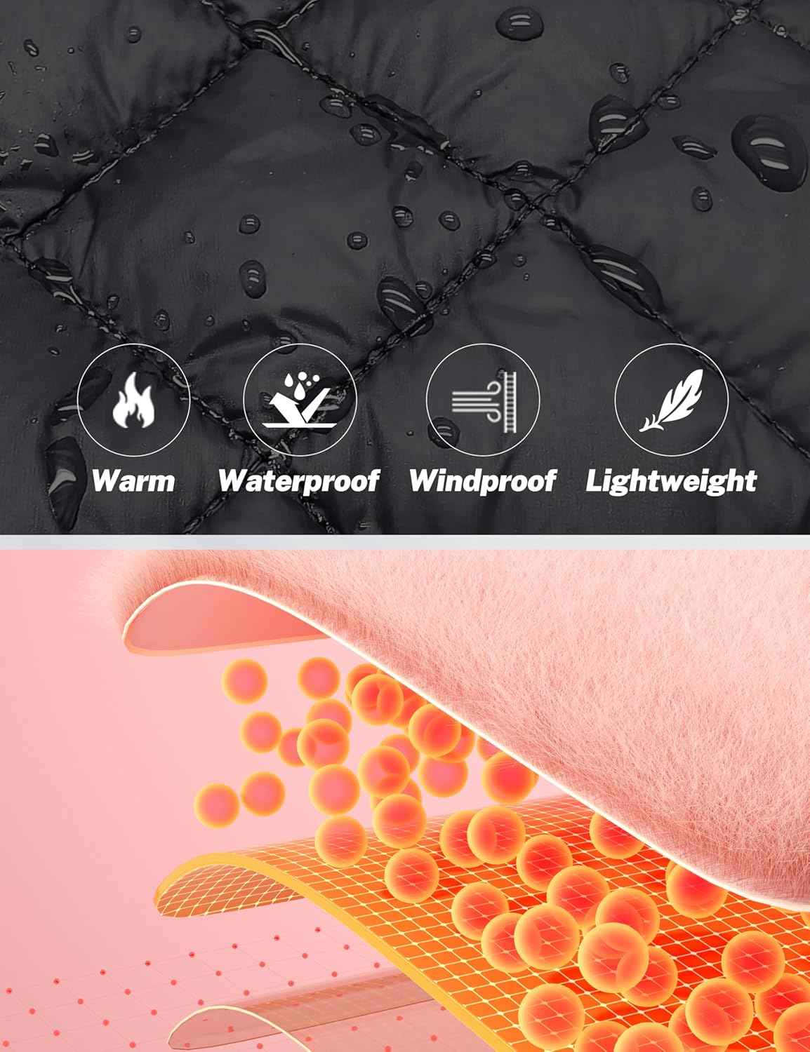 MoFiz Women's Quilted Puffer Skirt Insulated Warm Winter Skirt with Full Zipper Snow Skirts for Hiking Running Golf Outdoor - Image 4