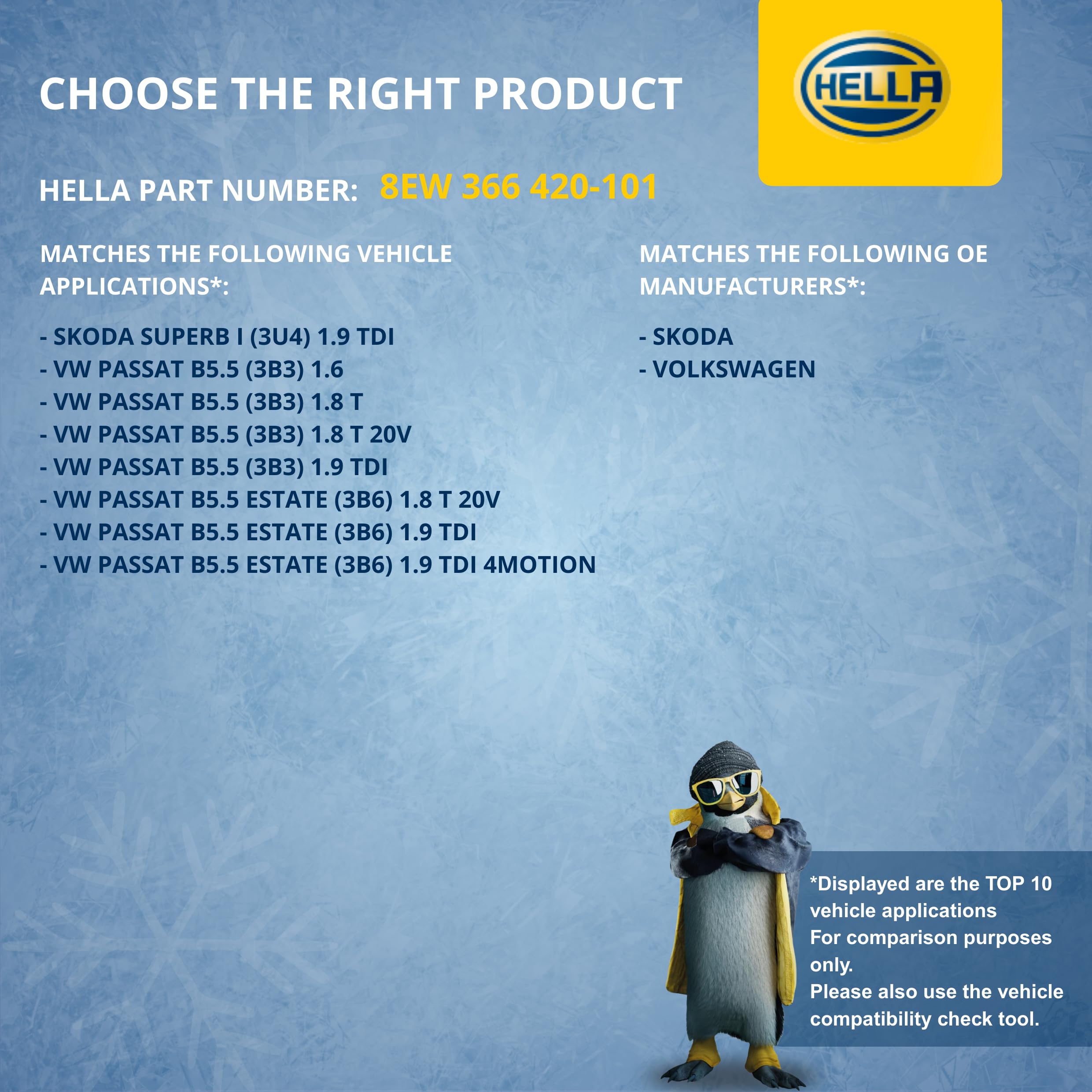 HELLA 8EW 366 420-101 Ventilador, refrigeración del motor - 12V - 200W