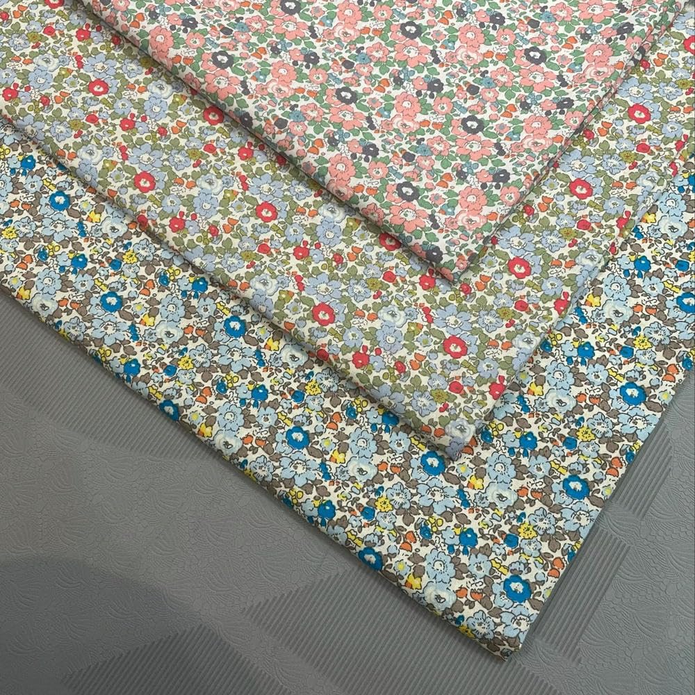 145 × 50 cm bawełniana tkanina z duszpasterskim kwiatowym wzorem dla dzieci, do szycia ubrań i spódnic, DIY, ręcznie robiona patchwork