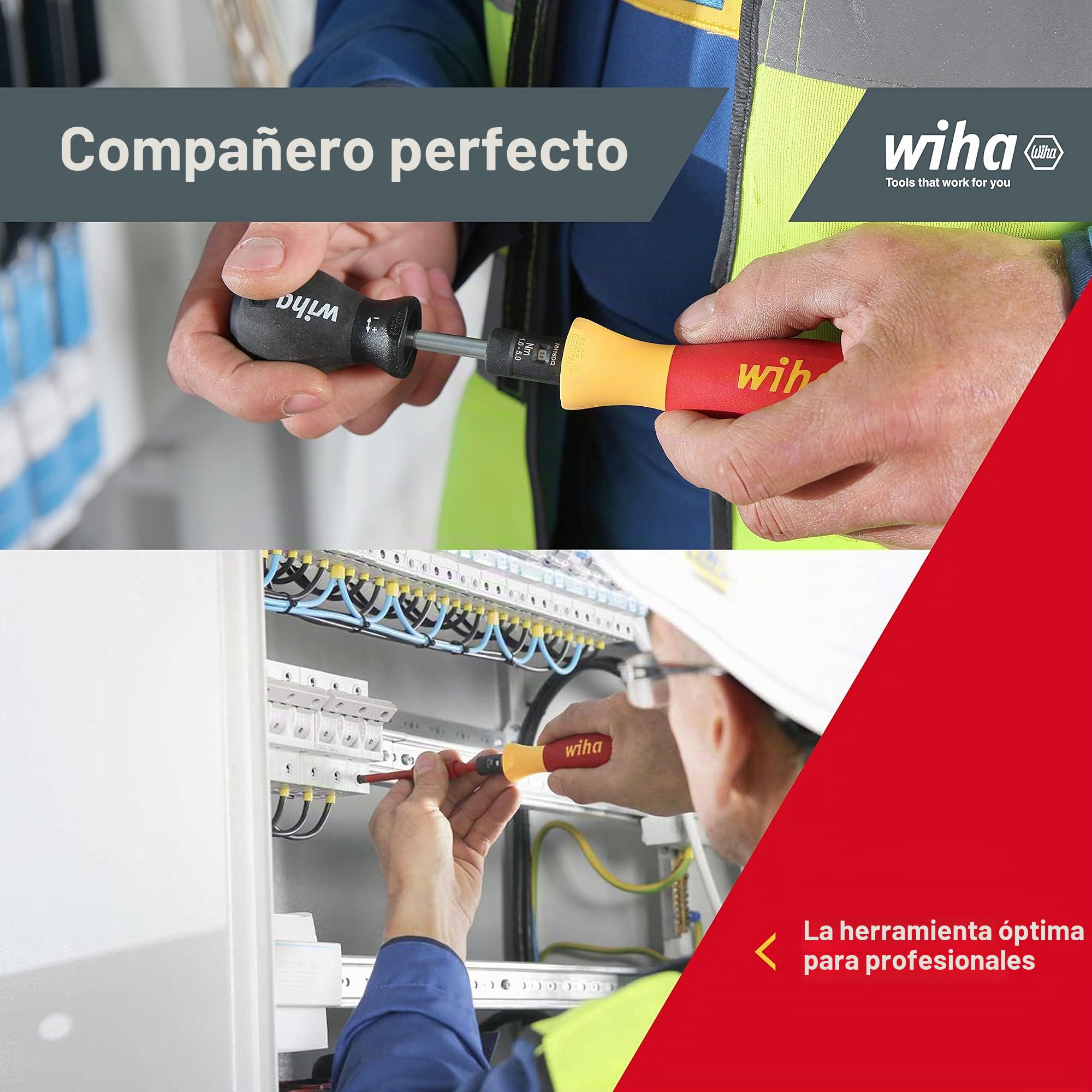 Wiha Destornillador dinamométrico TorqueVario®-S electric con limitación del par de apriete de ajuste variable 2-7 (26627)