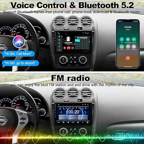Miniatura 5 de Para Nissan Altima Teana 2008-2012 Android 12 4+64G Actualización Estéreo de coche con Carplay inalámbricoAndroid Auto 9 pulgadas IPS Pantalla