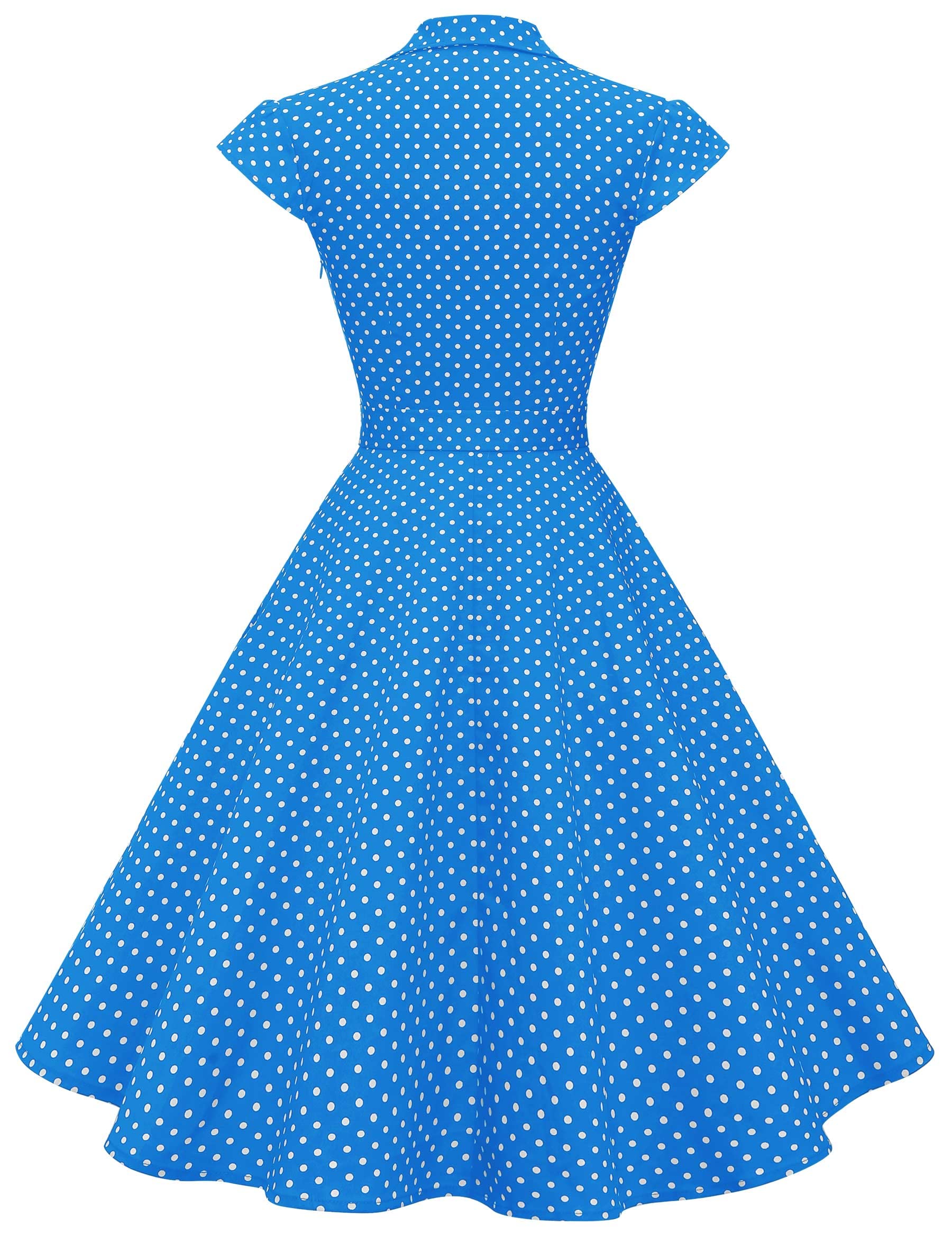 Snapklik.com : 50s Ladies Dress For Themed Party, 1950s Vintage Style Swing Dresses, Vintage Womens Elegant Party Dresses, Retro Cap Sleeve Womens Wear To Work dDresses WTP10007BlueSmallWhiteDotXL Snapklik.com : 50s Ladies Dress For Themed Party, 1950s Vintage Style Swing Dresses, Vintage Womens Elegant Party Dresses, Retro Cap Sleeve Womens Wear To Work dDresses WTP10007BlueSmallWhiteDotXL