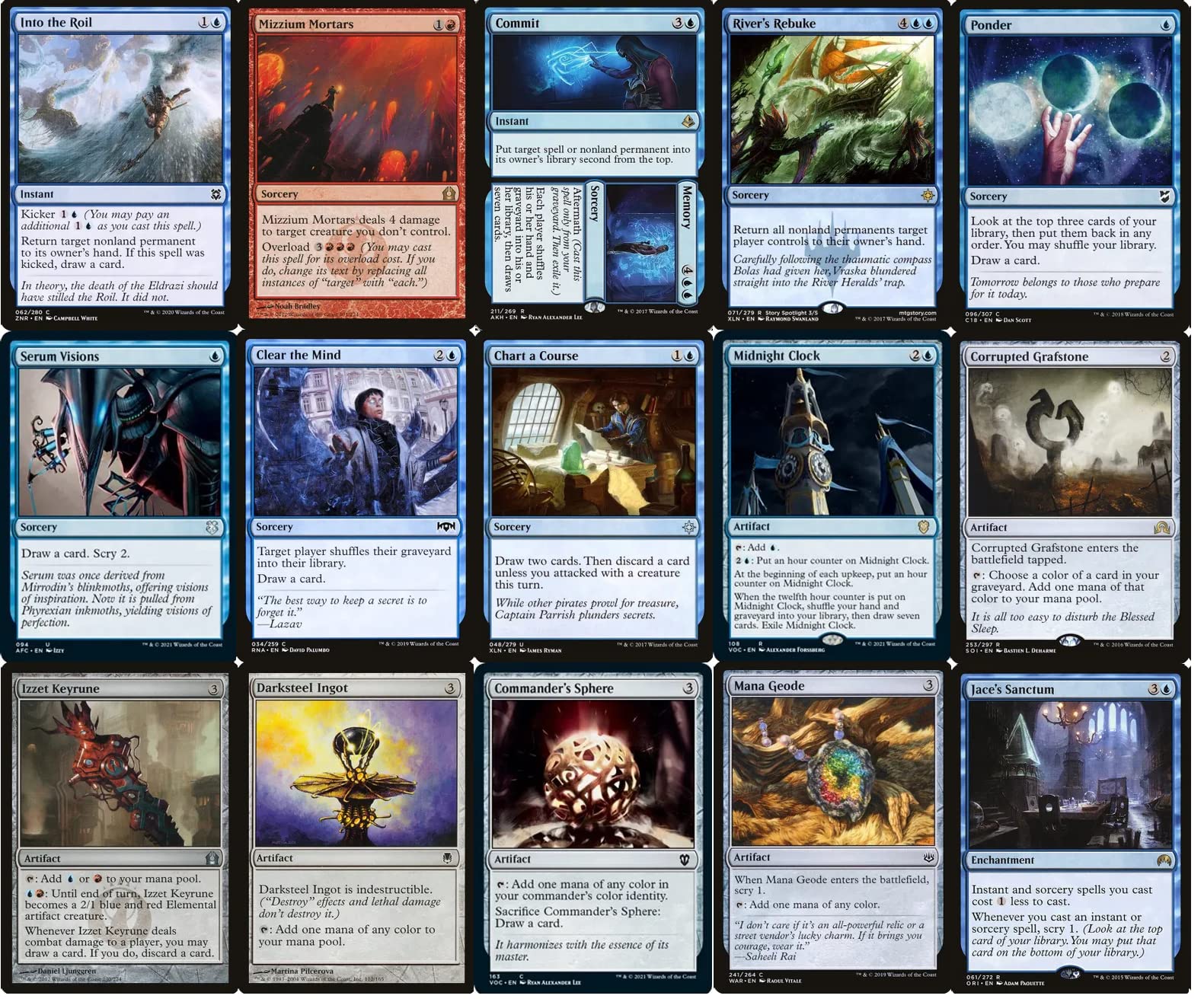 MTG Decks & More Niv-Mizzet Commander - Izzet Spells - Blue Red Storm - EDH  - 100 Card - Custom Magic The Gathering