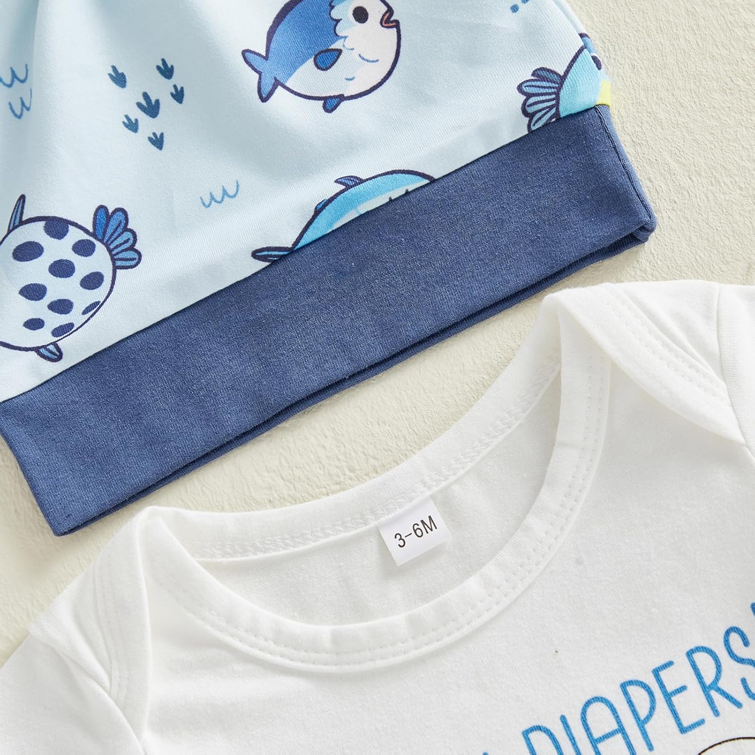 Bagilaanoe 3PCS Summer Outfit Newborn Baby Boy Clothes Fishing with Daddy Short sleeve Romper Pants Hat Set - Image 4