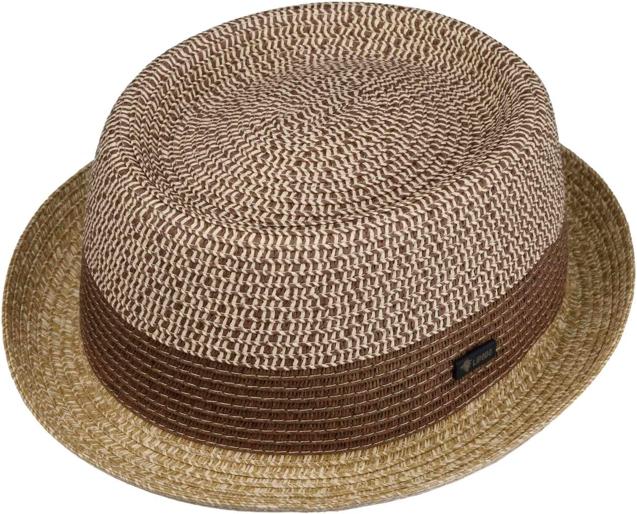 Lipodo Ennario Pork Pie Classic Straw Melange Travel in Italy Men Summer