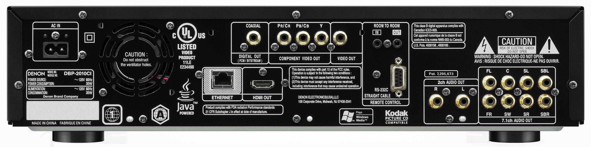 Amazon.com: Denon DBP2010 Reproductor de Blu-ray/DVD/CD (negro