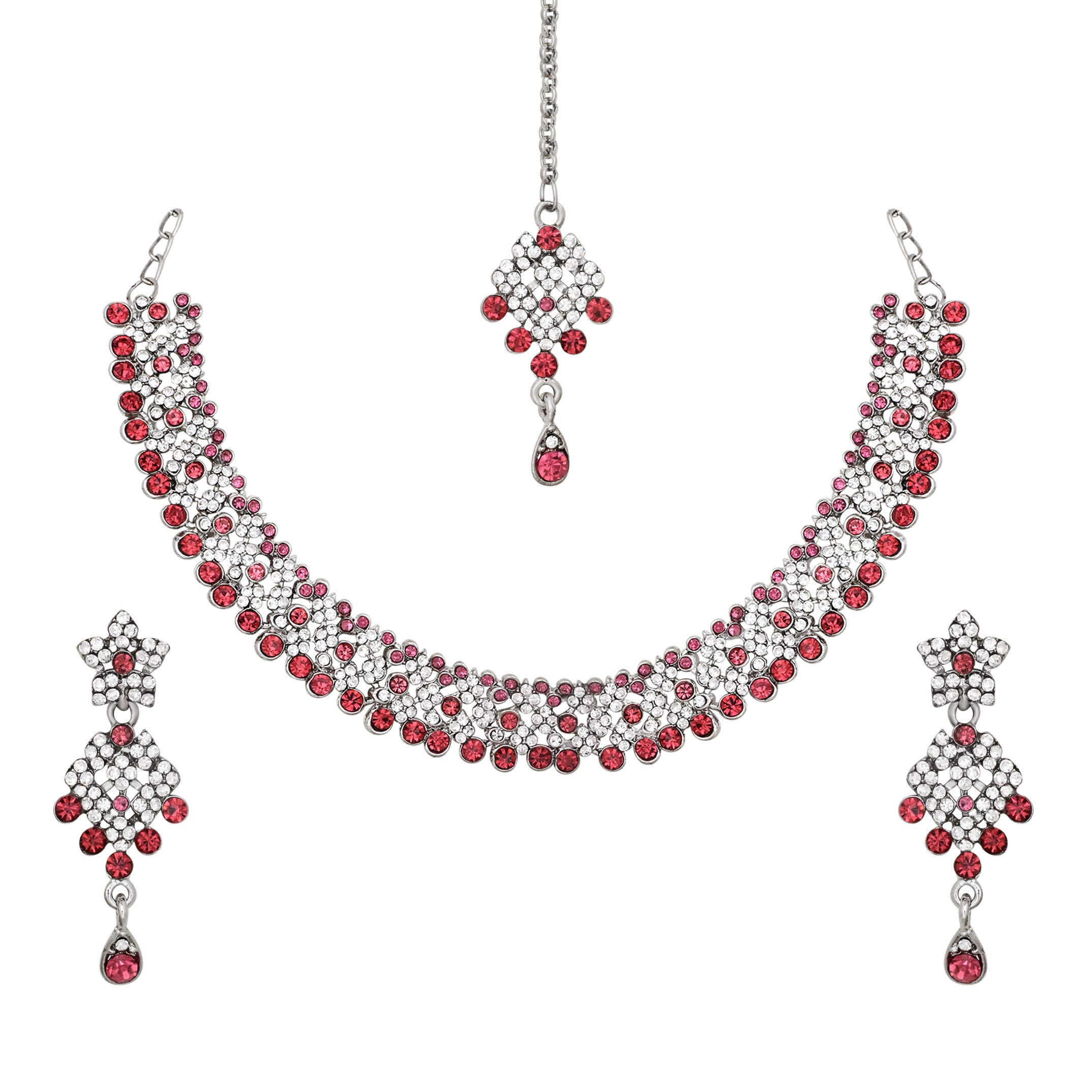 Atasi InternationalSplendid Silver Plated Alloy Jewellery/Necklace Set for Women