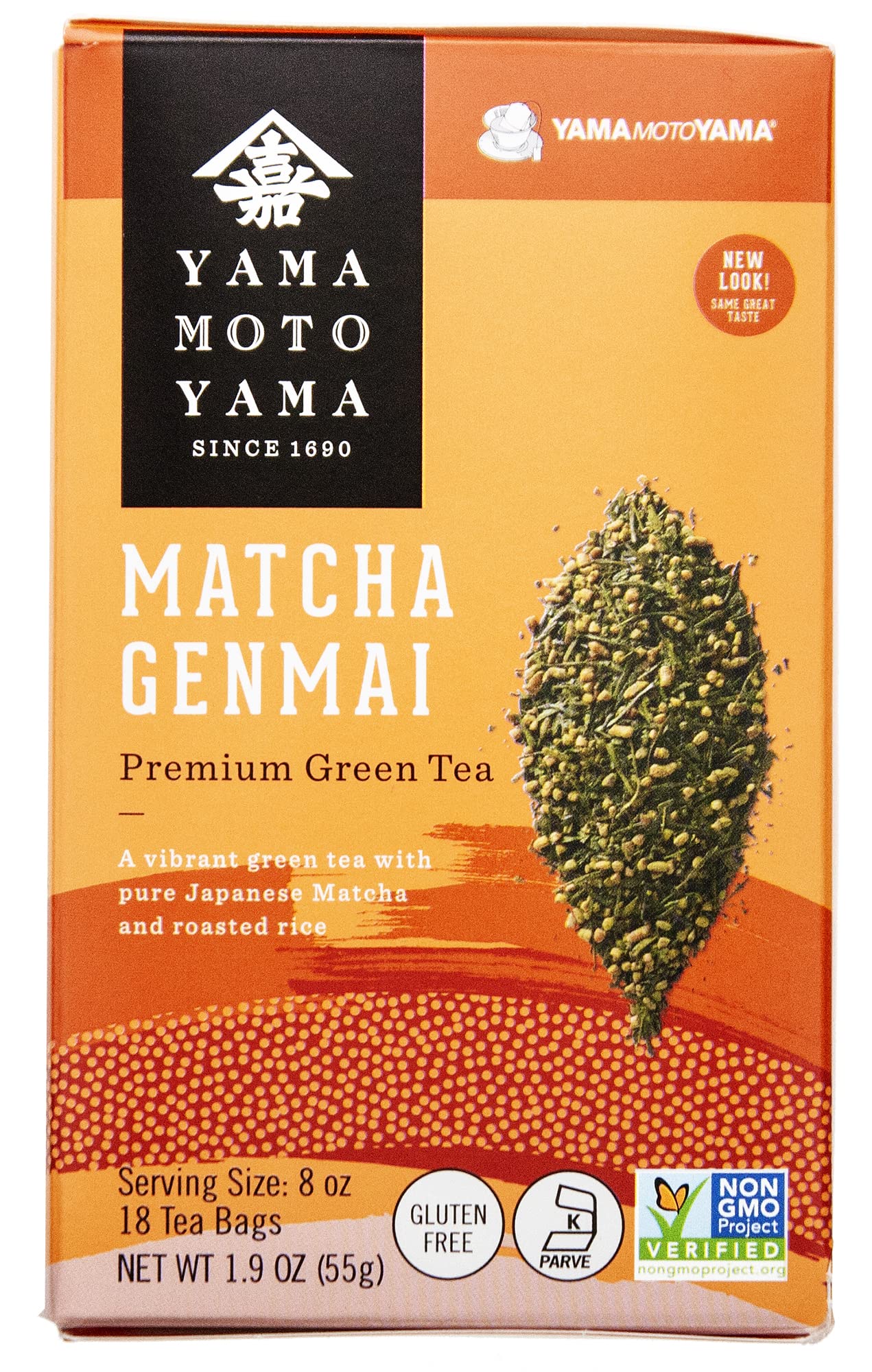 Yamamotoyama Matcha Genmai Green Tea 18 bags (Pack of 6)
