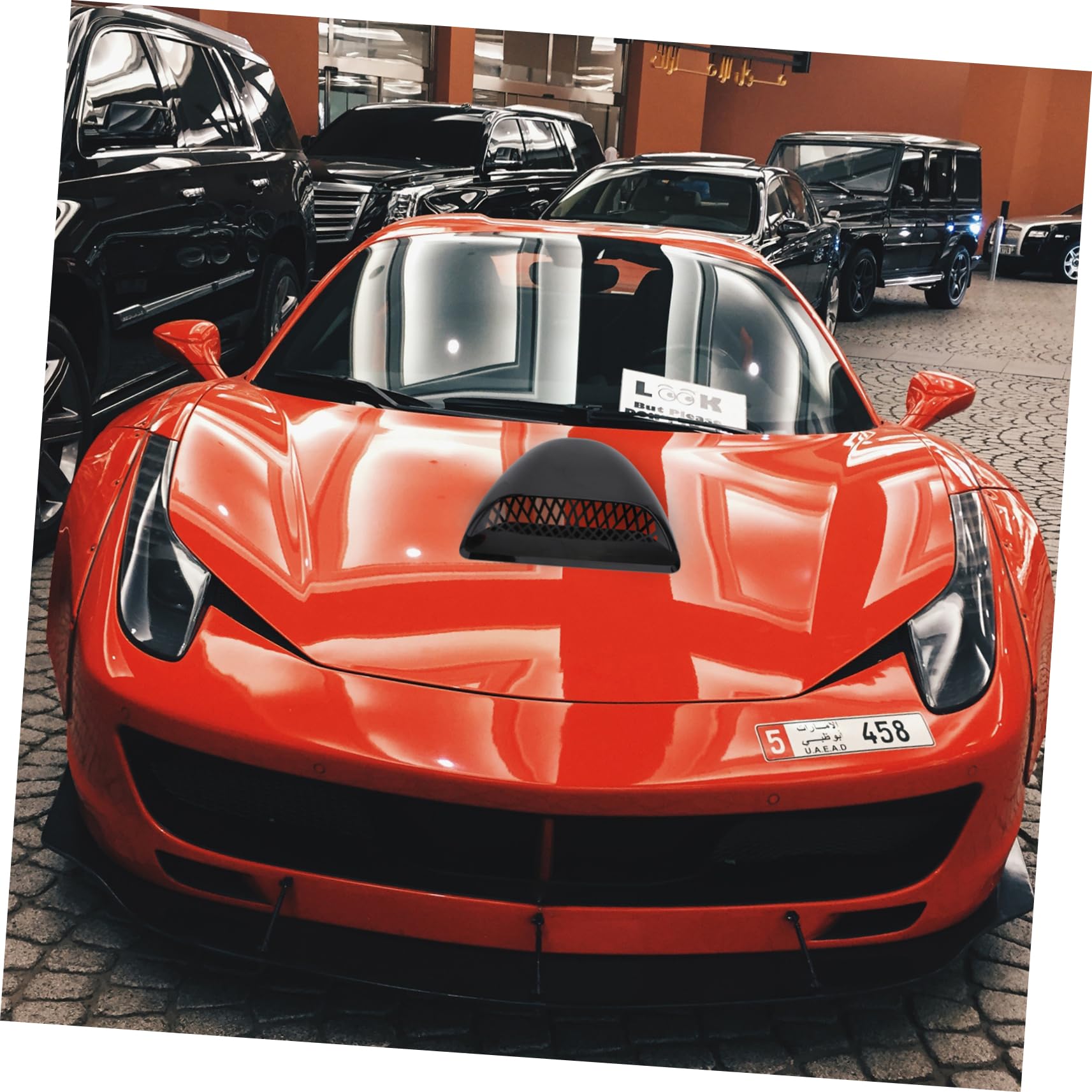 Cabilock Hood Cooling Air Outlet Hoods Decoration Automobile Air Flow Car Vent Hood Vents Cars Hood Scoops for Cars Professional Large Car Bonnet Scoop Vent Bonnet Universal Abs Black