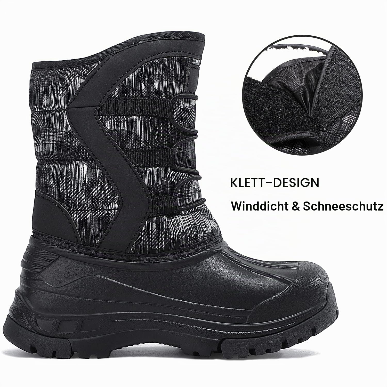Kinder Winterschuhe Jungen Mädchen Wasserdicht Anti-Rutsch Winterstiefel Warme Gefüttert Schneestiefel Winterstiefel