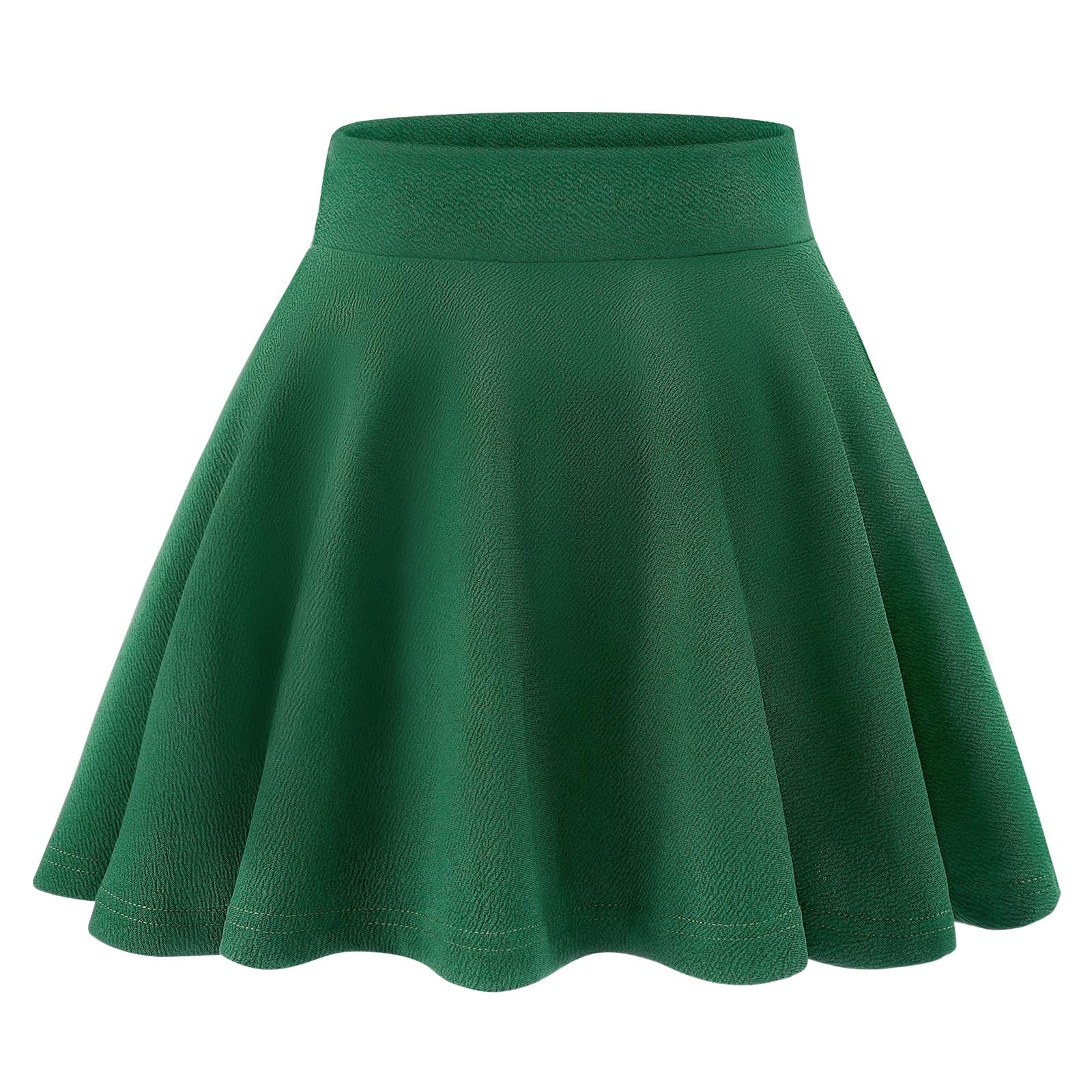 KEREDA Girls Casual Mini High Waist Flared Pleated Skater Uniform Skirts
