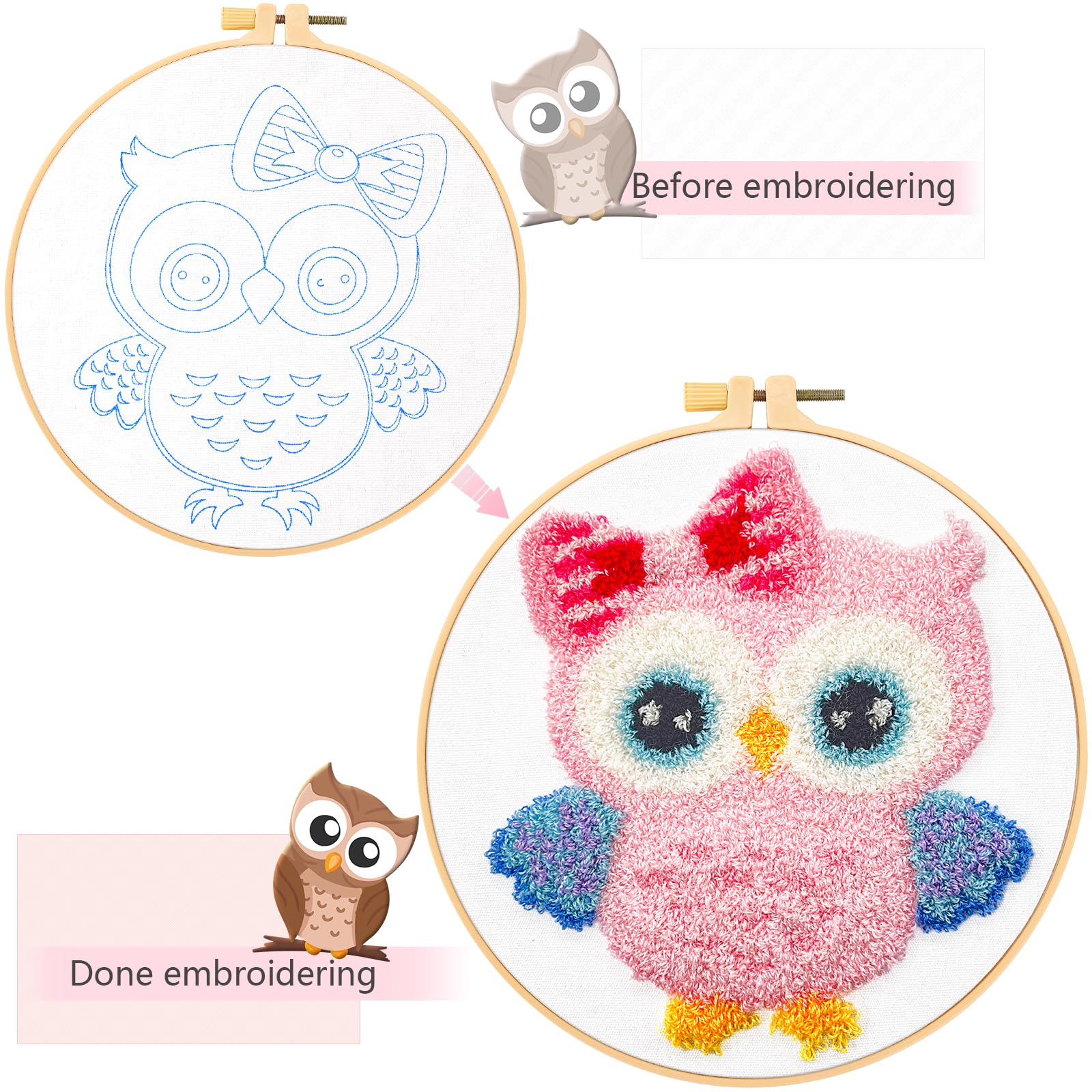 Kit Ricamo A Punch Needle Con Motivo Balena - Per Principianti E Bambini, Include Telaio, Filati, Penna E Istruzioni