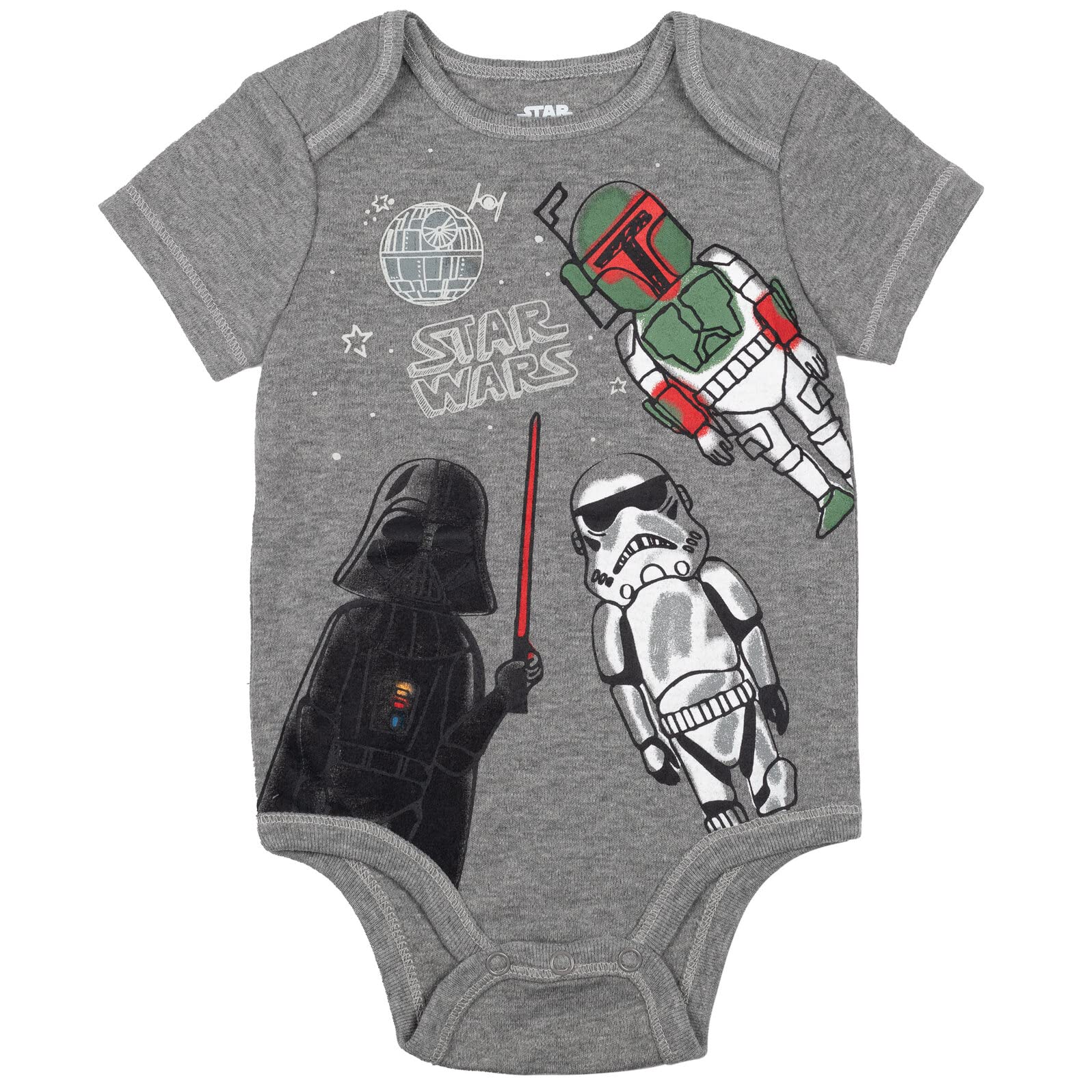 Star Wars The Mandalorian Baby Grogu Darth Vader - Body de manga corta (5 unidades)