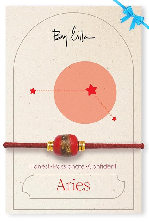 Zodiac Bracelet Hair Ties for Women – Handmade No-Damage Hair Tie Bracelet – Boho Element Inspired Jewelry with Luxury Elastic, Gold & Silver Accents for Wrist or Ponytail (ARIES)