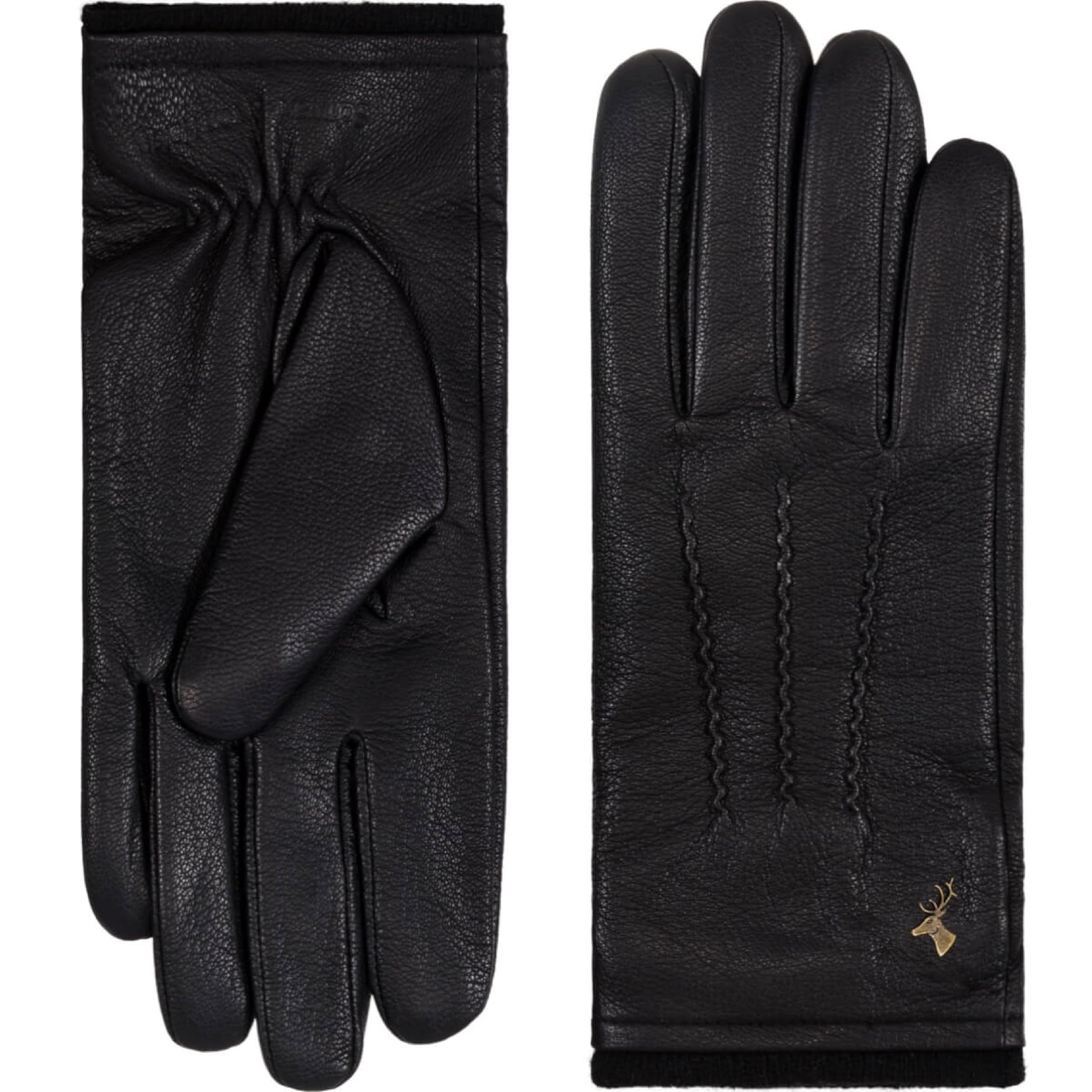Schwartz & von Halen Handschuhe Herren - Harvey (schwarz) - Leder - 100% Ziegenleder (Nappa) - Wollfutter - Schwarz