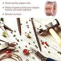 Vista 4 de Antena de jardinería electrocultural, 18m/59ft 99.9% alambre de cobre puro blando electrónico desnudo bobina de varilla de estaca de cobre calibre