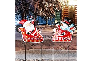 Enchanting Christmas Yard Stakes with Solar LED Lights