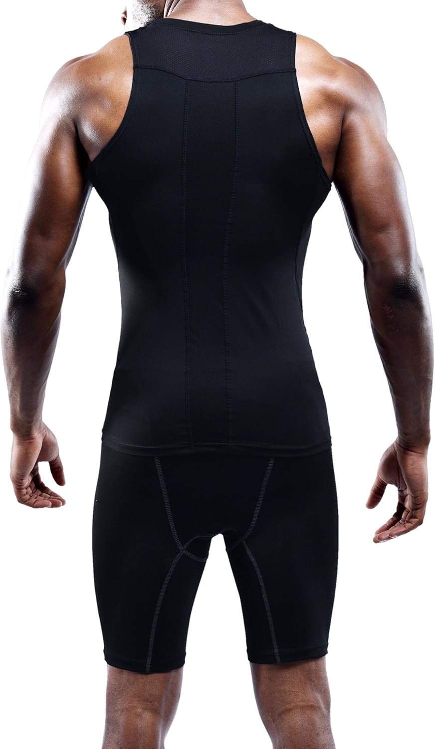 NELEUS Men's 3 Pack Athletic Compression Under Base Layer Sport Tank Top - Image 5